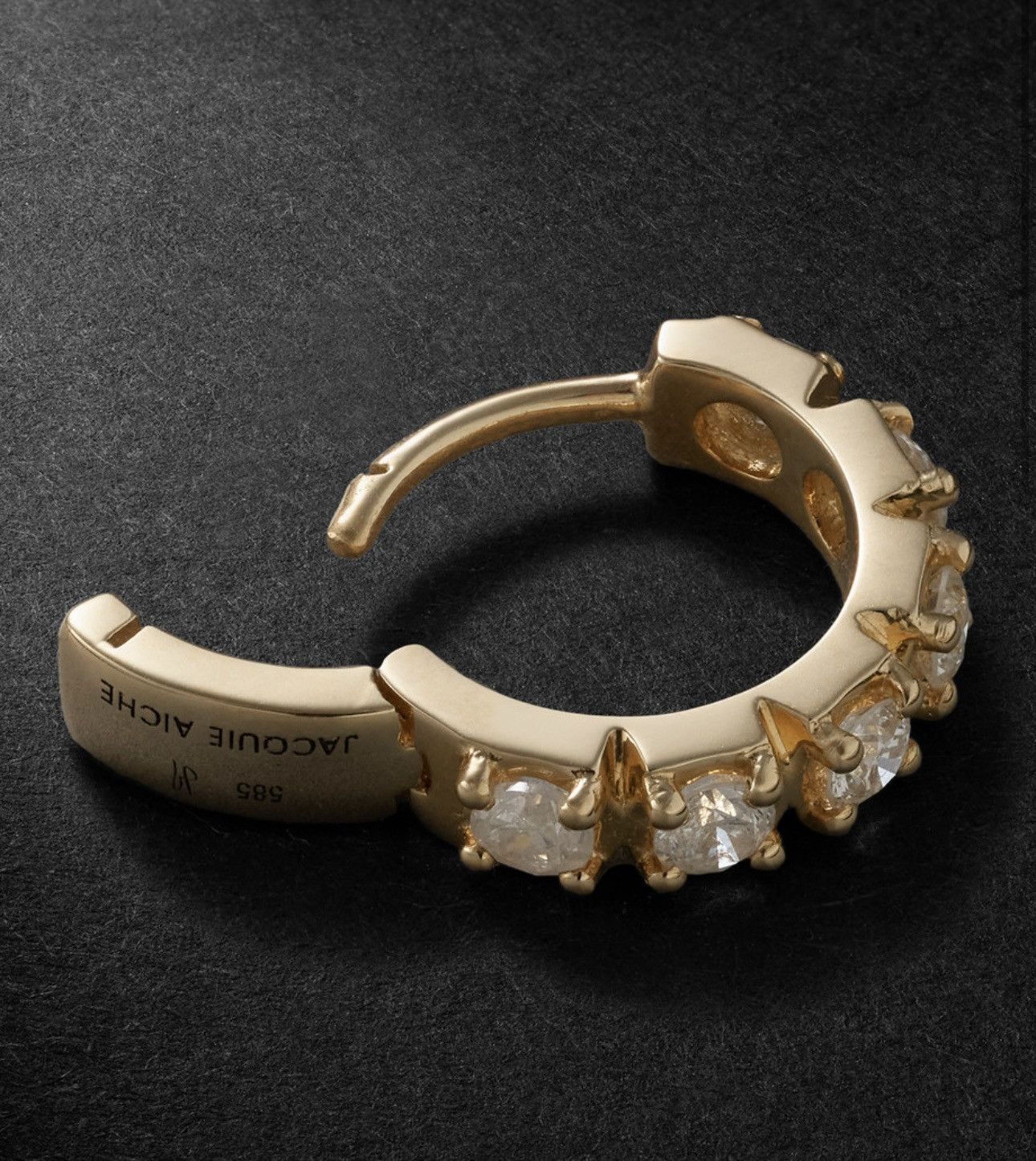 Other Jacquie Aiche - 14karat Gold Diamond Single Hoop Earing Size ONE SIZE - 6 Thumbnail