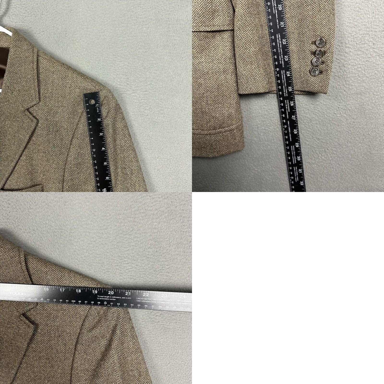 J.Crew J.CREW Sport Coat Mens Large Brown Tweed Herringbone Wool Jacket Notch Lapel Two-Button 46 Chest Regular Fit Winter 90s(unspecified) Size US L / EU 52-54 / 3 - 10 Thumbnail
