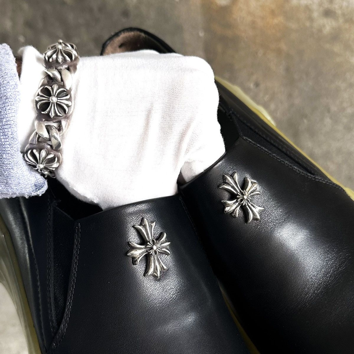 Chrome Hearts × Rick Owens 1/1 Special Order Maltese Cross LBO Tractor Boat Shoes 🍈 Size US 9.5 / EU 42-43 - 2 Thumbnail