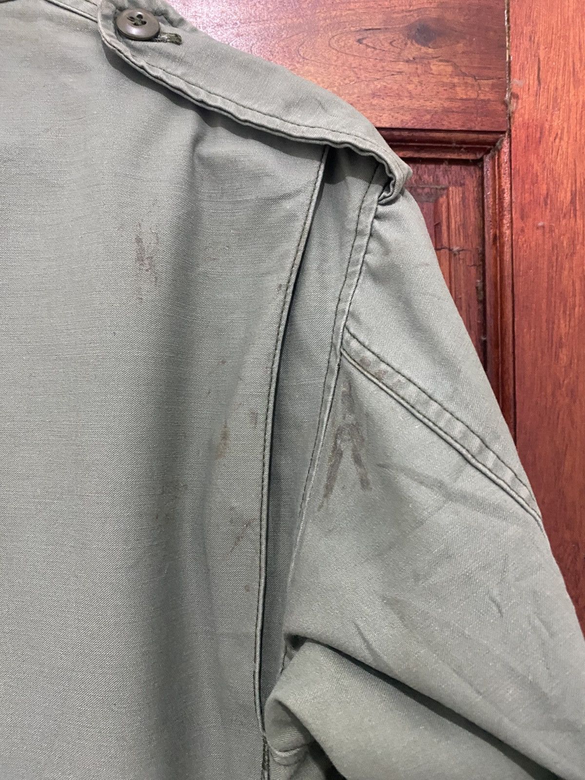 Alpha Industries Vintage 80's M-65 Alpha Beige Military Parka Jacket Painted Size US S / EU 44-46 / 1 - 7 Thumbnail