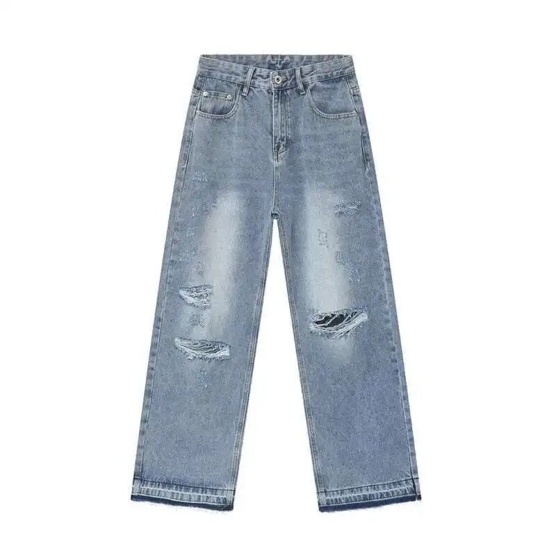 Jean Ripped Retro Wide Leg Street Jeans Size US 32 / EU 48 - 6 Thumbnail