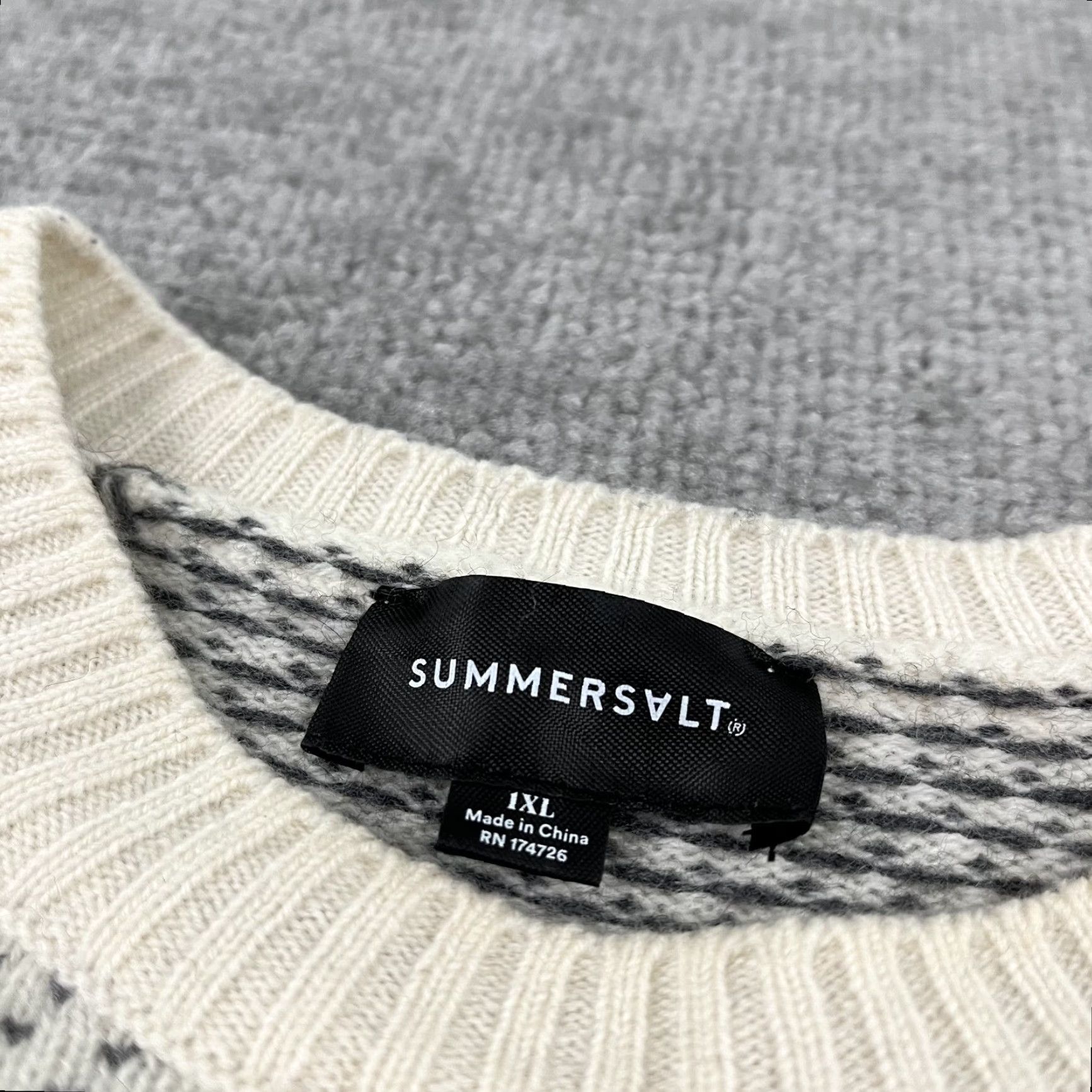 Vintage VINTAGE Summersalt Sweater Womens Wool Cashmere Knit Pullover 1X Long Sleeve Gray Fall Winter Size XL / US 12-14 / IT 48-50 - 2 Thumbnail