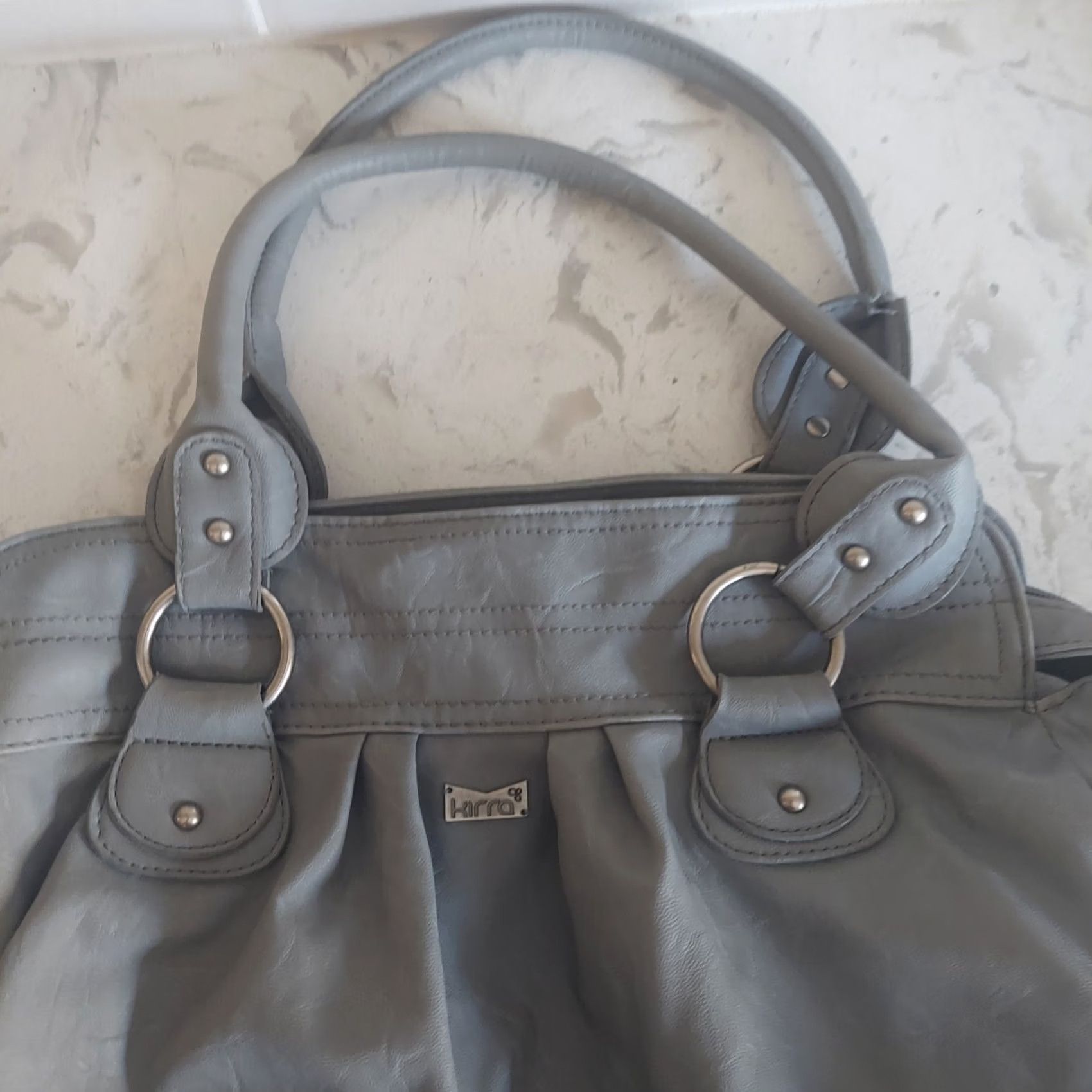Vintage Kirra Shoulder Bag Women Gray Medium Polyester Zip Size ONE SIZE - 5 Thumbnail
