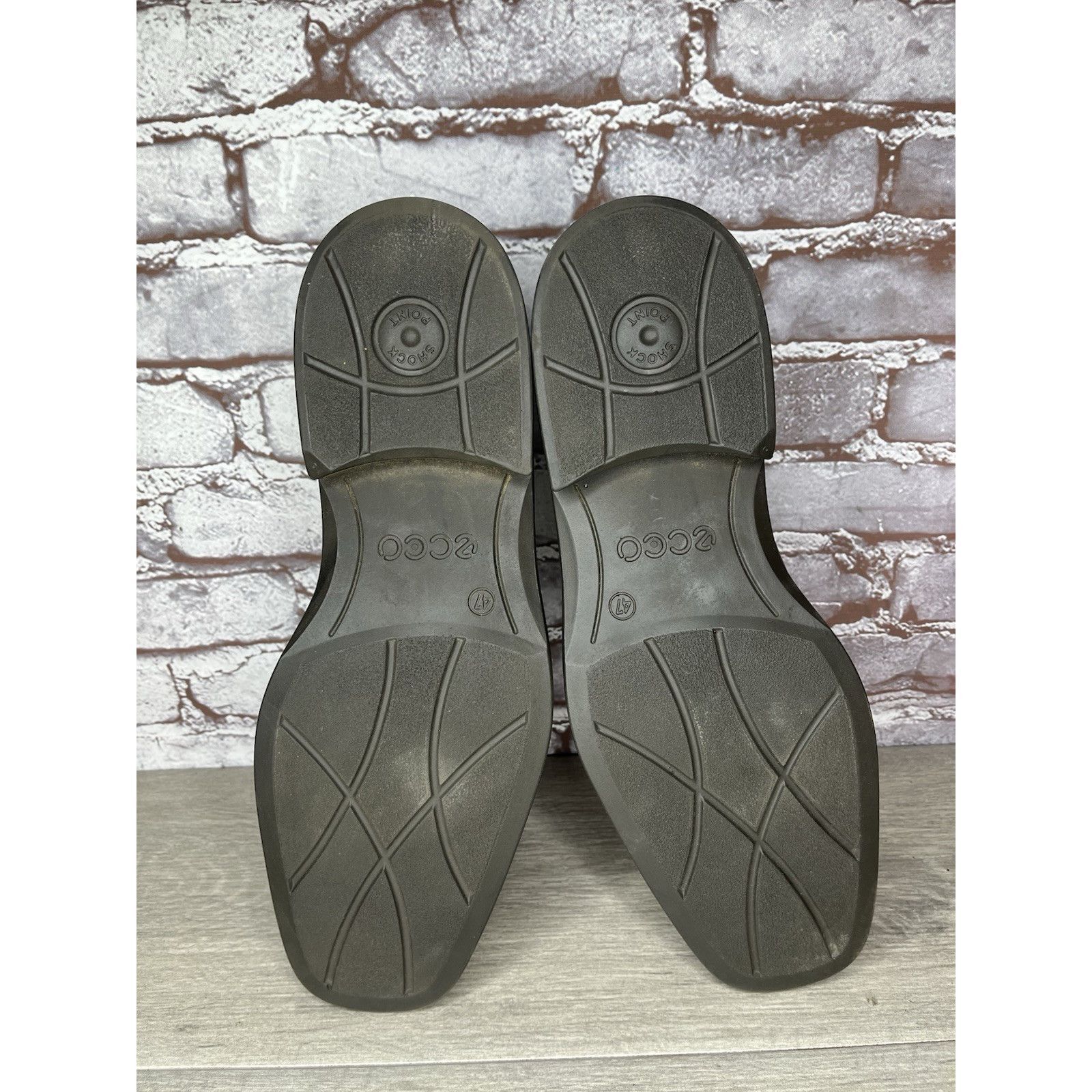 Ecco ECCO Brown Leather Slip On Casual Loafers Comfort Shoes Men Size US 14 / EU 47 - 17 Thumbnail