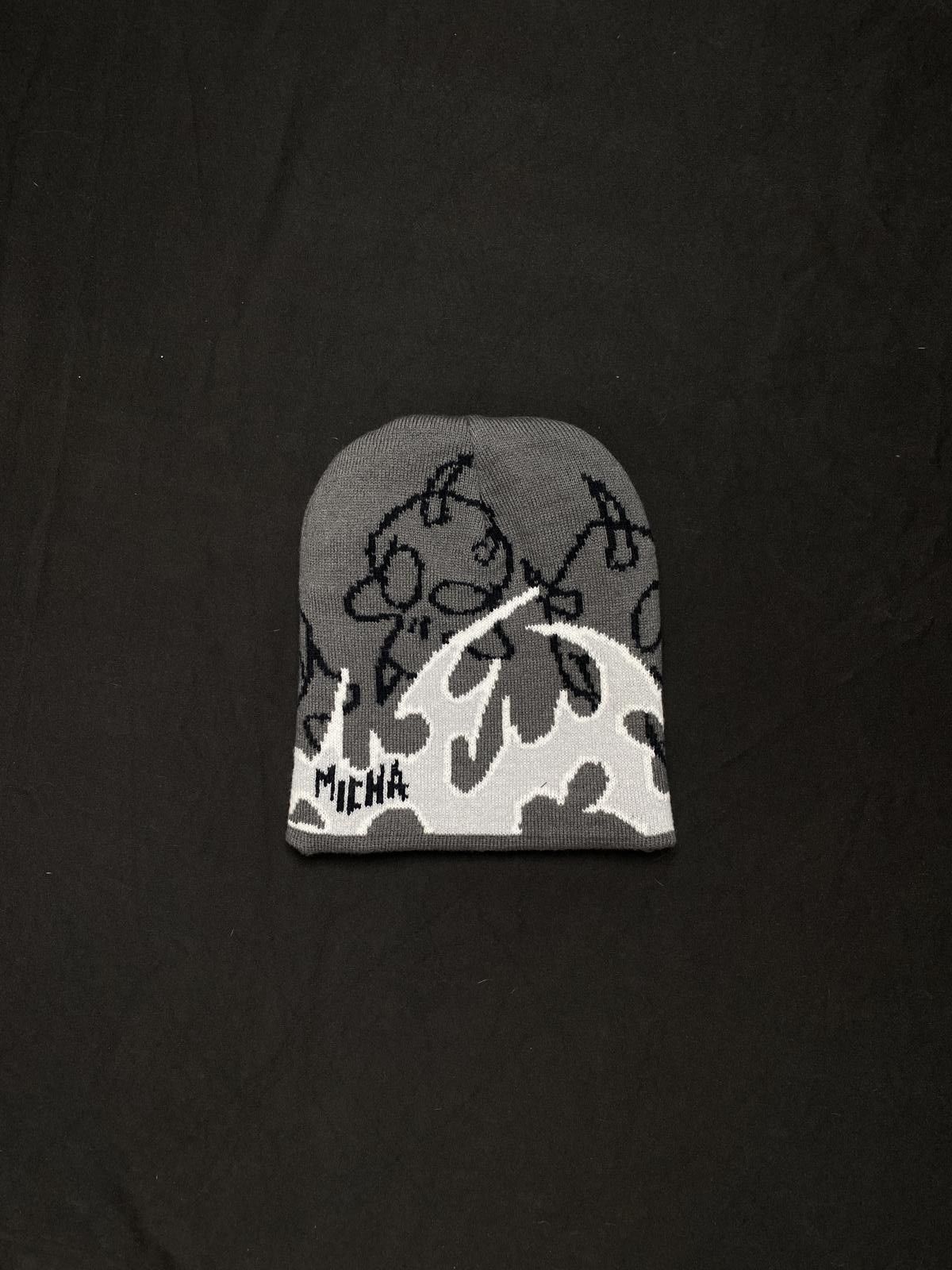 Japanese Brand Rare Michabelous Fire Graphic No Cuff Blue Beanie Hats Size ONE SIZE - 1 Thumbnail