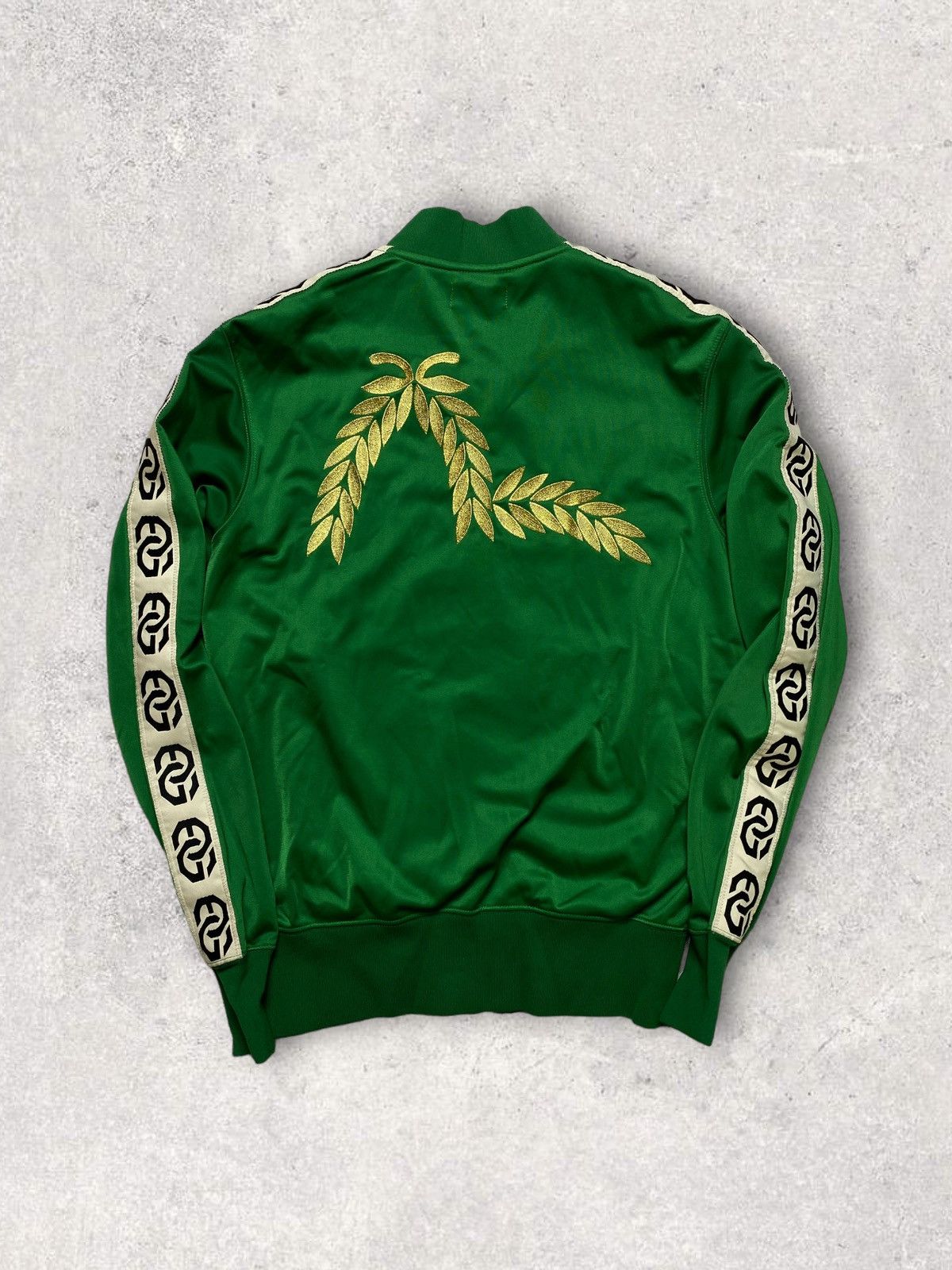 image of Evisu Zip Hoodie Vintage Maniacs Osaka Gold Logo Y2K Drip in Green, Men's (Size Small)