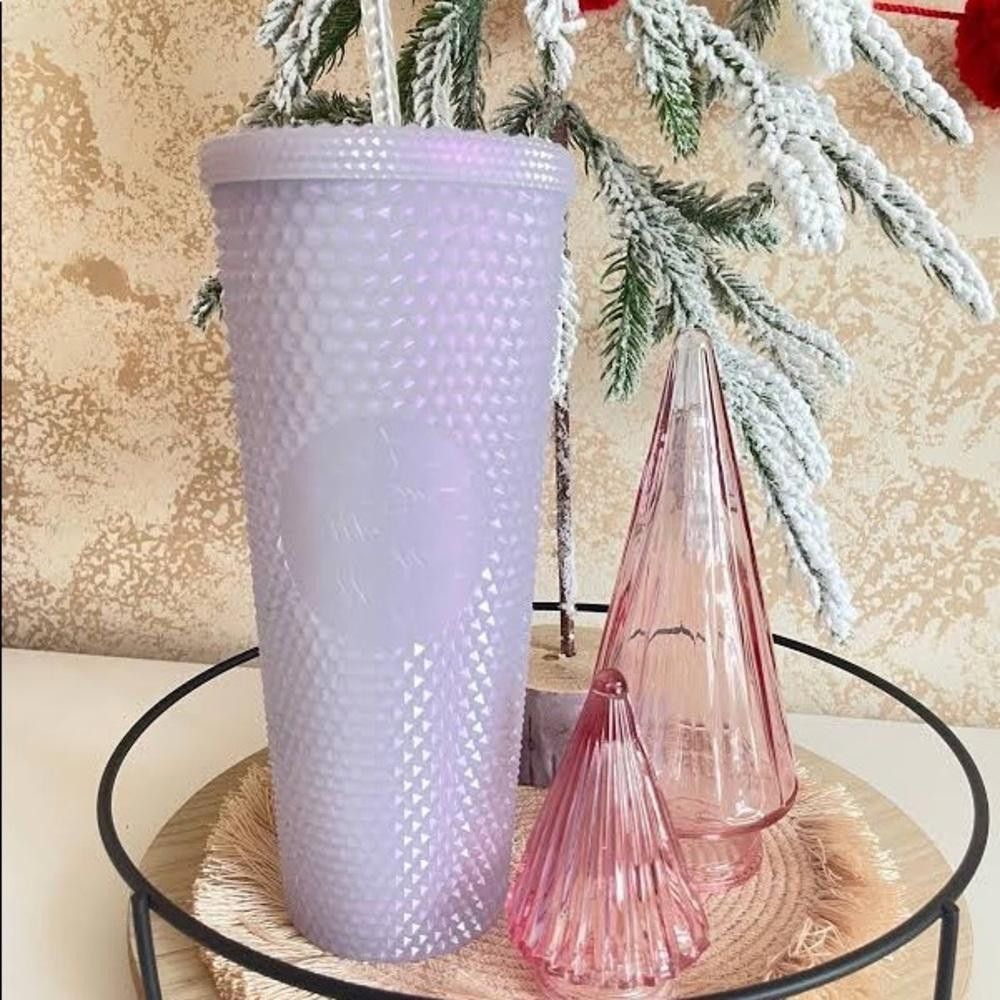 Designer Starbucks Icy White Lilac Bling Studded Venti Tumbler Size ONE SIZE - 1 Thumbnail