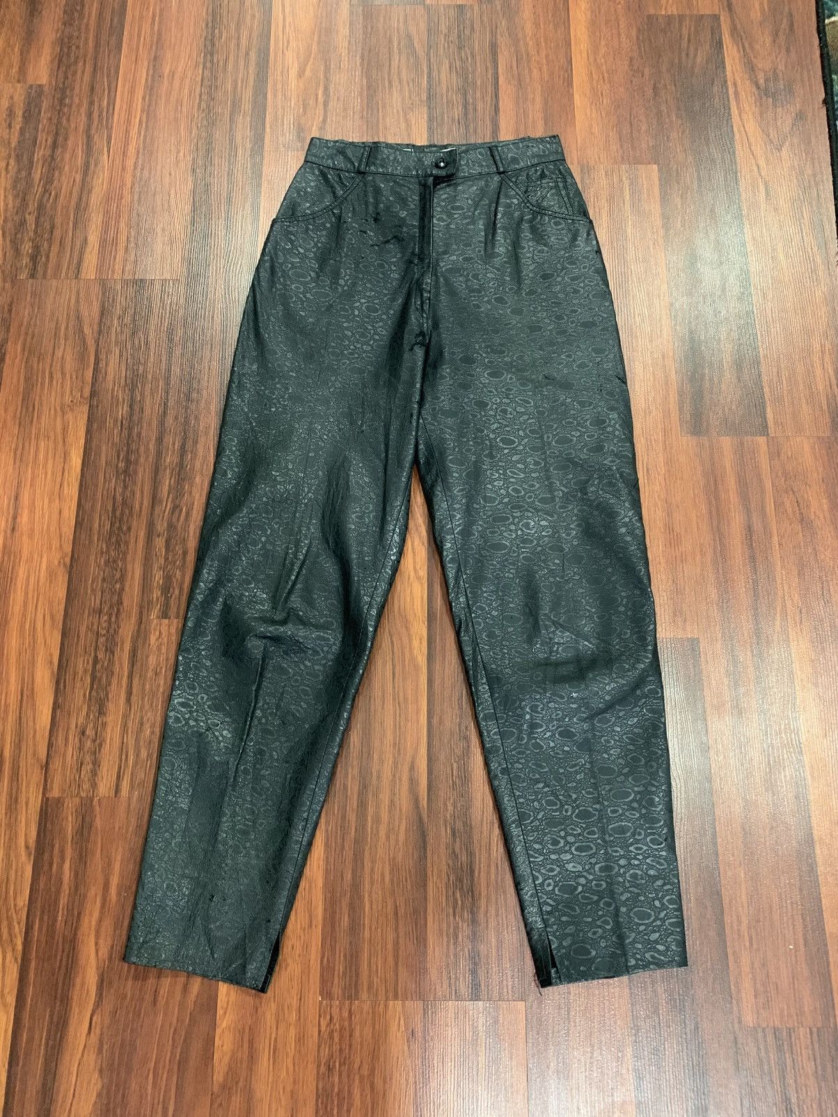Leather Vintage Leather Pants Size 25" / US 0 / IT 36 - 1 Thumbnail