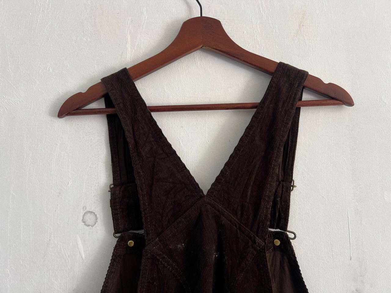 The Smiths Smith’s Workwear Sanforized Brown Corduroi Overalls Size US 33 - 10 Thumbnail