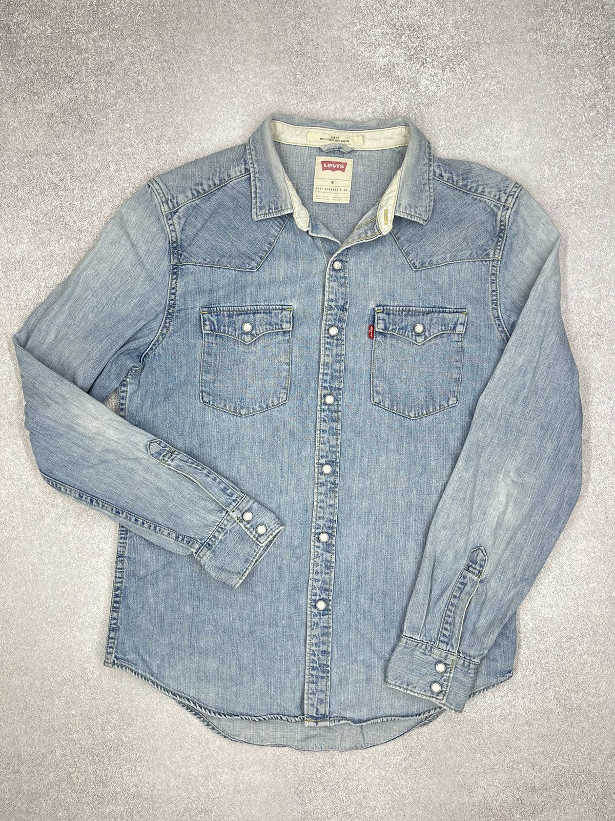 Levi's Vintage Levis Strauss Denim Shirt Blue Y2K USA Size M Size US M / EU 48-50 / 2 - 2 Thumbnail