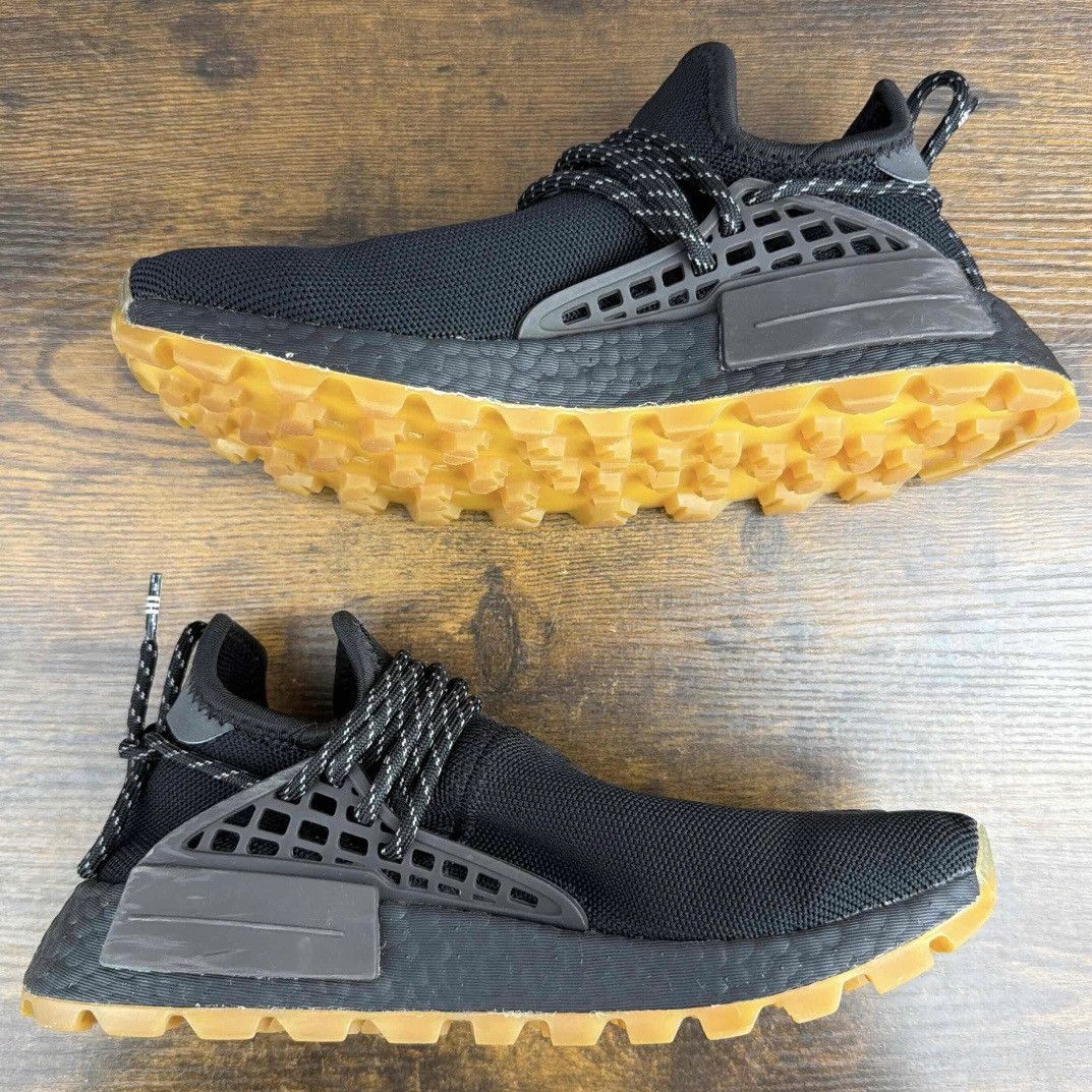 Adidas × Pharrell Adidas NMD Hu Trail x Pharrell Now Is Her Time Black EG7836 Size US 5 / EU 37 - 4 Thumbnail
