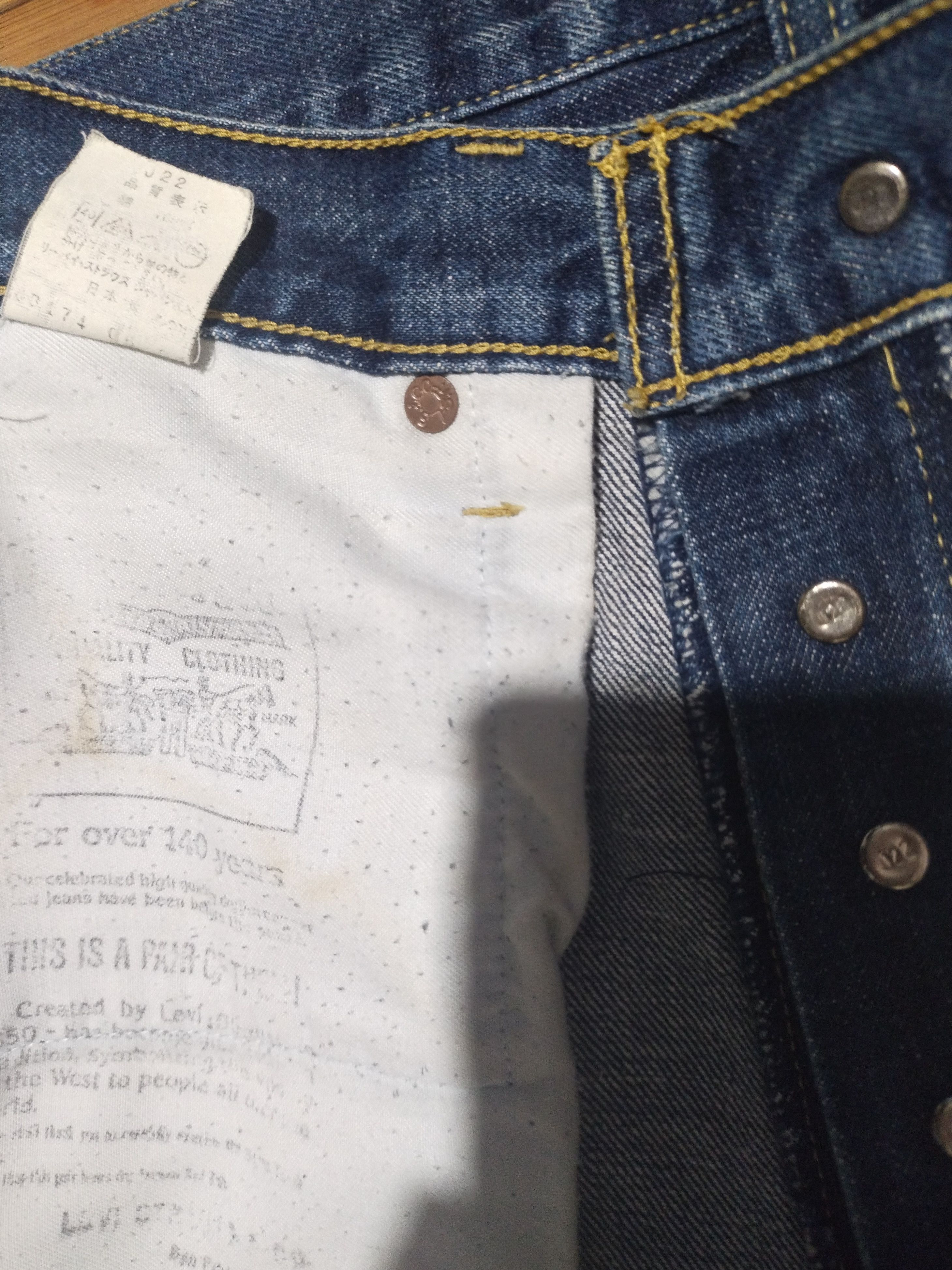 Vintage LEVIS 702 Big E "Japan" Sz 33"32" Size US 33 - 10 Thumbnail