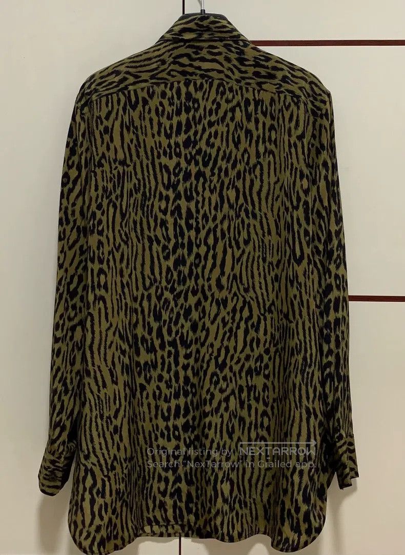 Saint Laurent Paris Saint Laurent Paris Size 37 Silk Leopard Print All-Over Sh Size US S / EU 44-46 / 1 - 2 Thumbnail