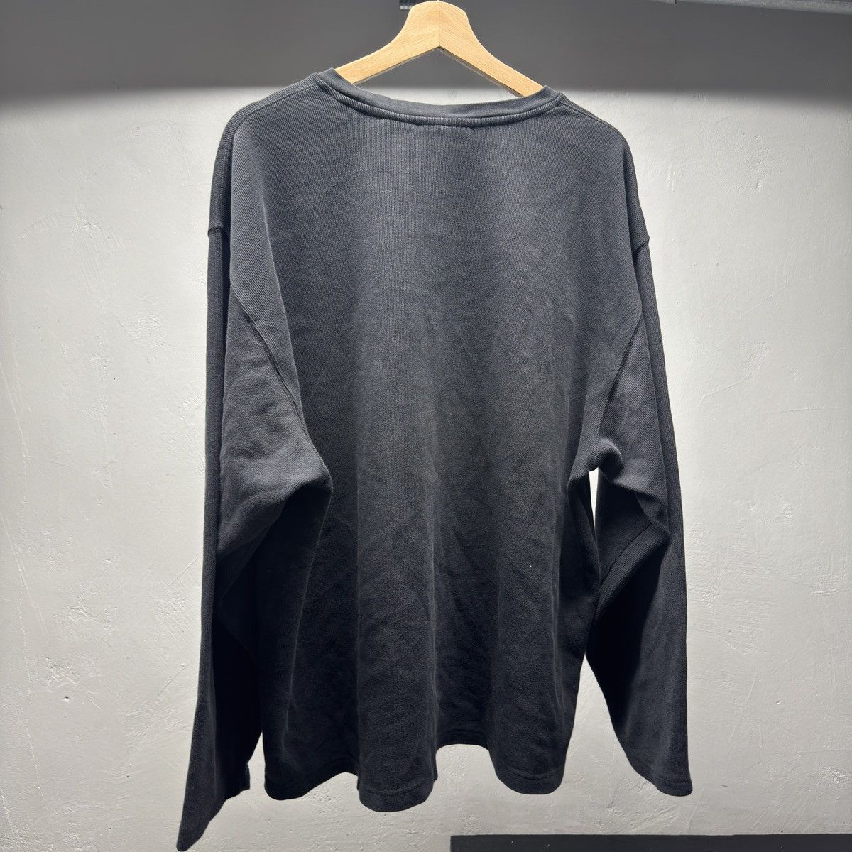 Vintage Thrashed Faded Distressed Ribbed Cotton Shirt ERD Grunge Size US XXL / EU 58 / 5 - 2 Thumbnail