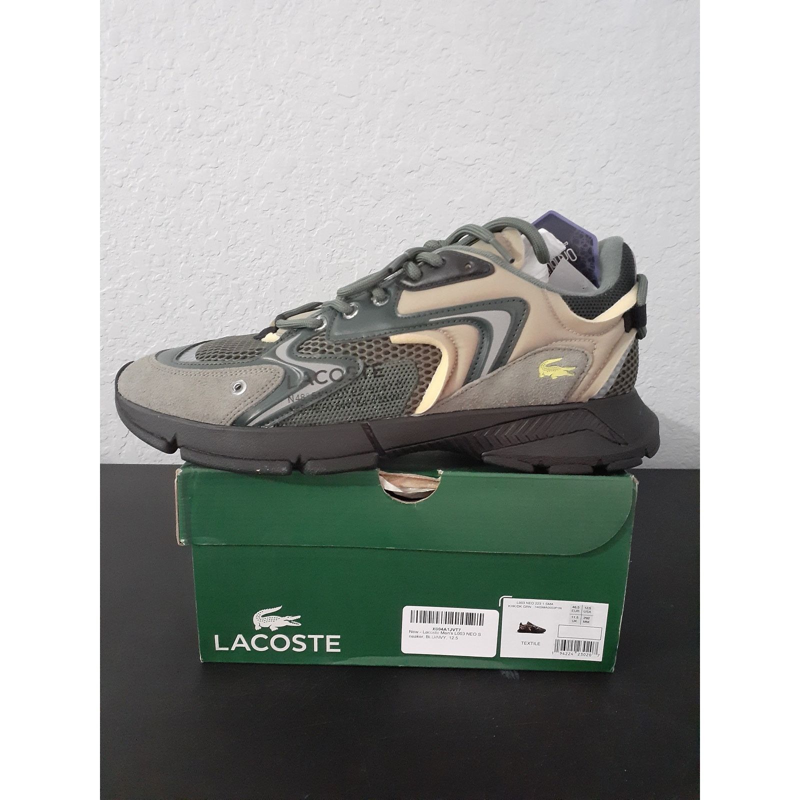 Lacoste Men’s size 12.5 with box Lacoste L.12.12 Blanc Pure Men 1.7 / 3.4 OZ *Eau De Toilette  main image 3