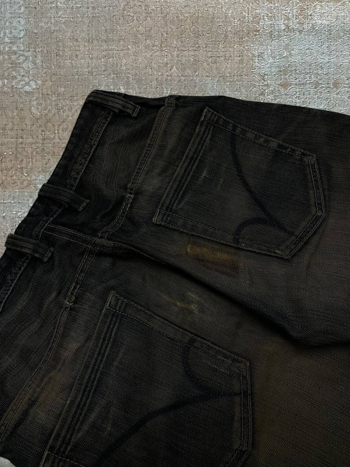 Japanese Brand Vintage 1990s Designer Back Number Mudwash Style Denim Size US 28 / EU 44 - 15 Thumbnail