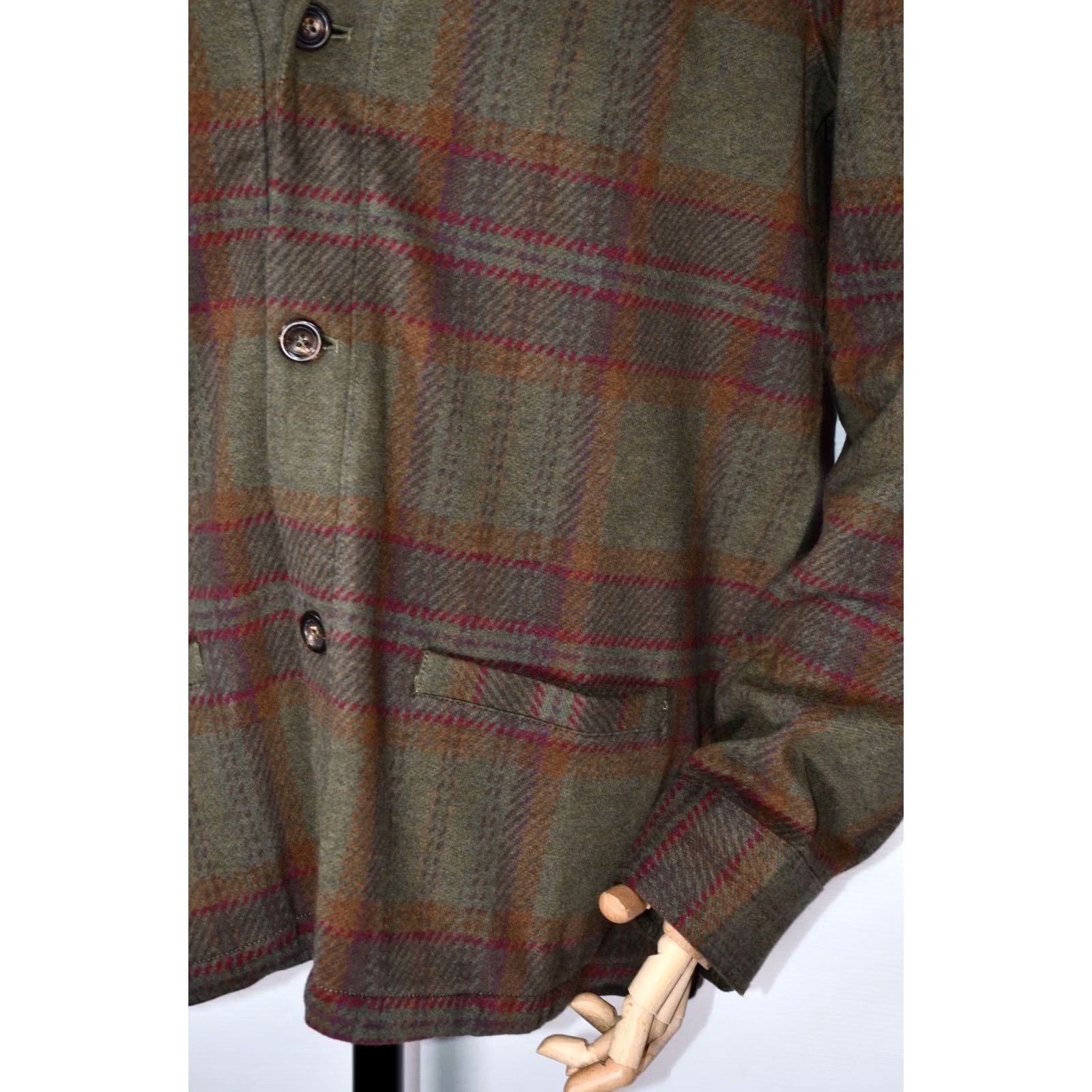Polo Ralph Lauren Polo Ralph Lauren Cardigan Mens XL Green Shawl Cotton Tartan Leather Patch Men size Size US XL / EU 56 / 4 - 4 Thumbnail