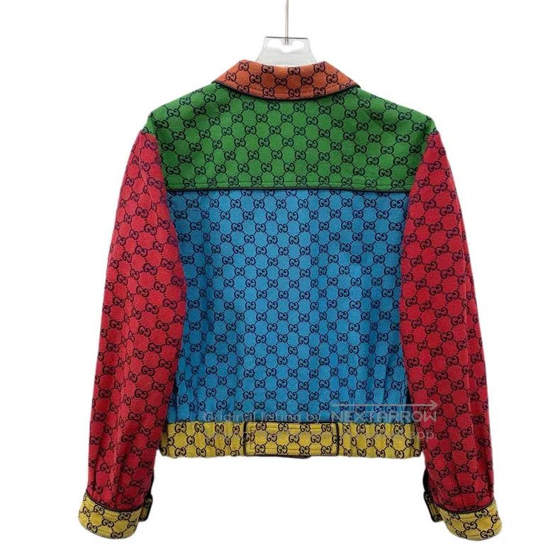 Gucci Gucci Colorful logo jacquad full print cotton lapel single Size XS / US 0-2 / IT 36-38 - 2 Thumbnail