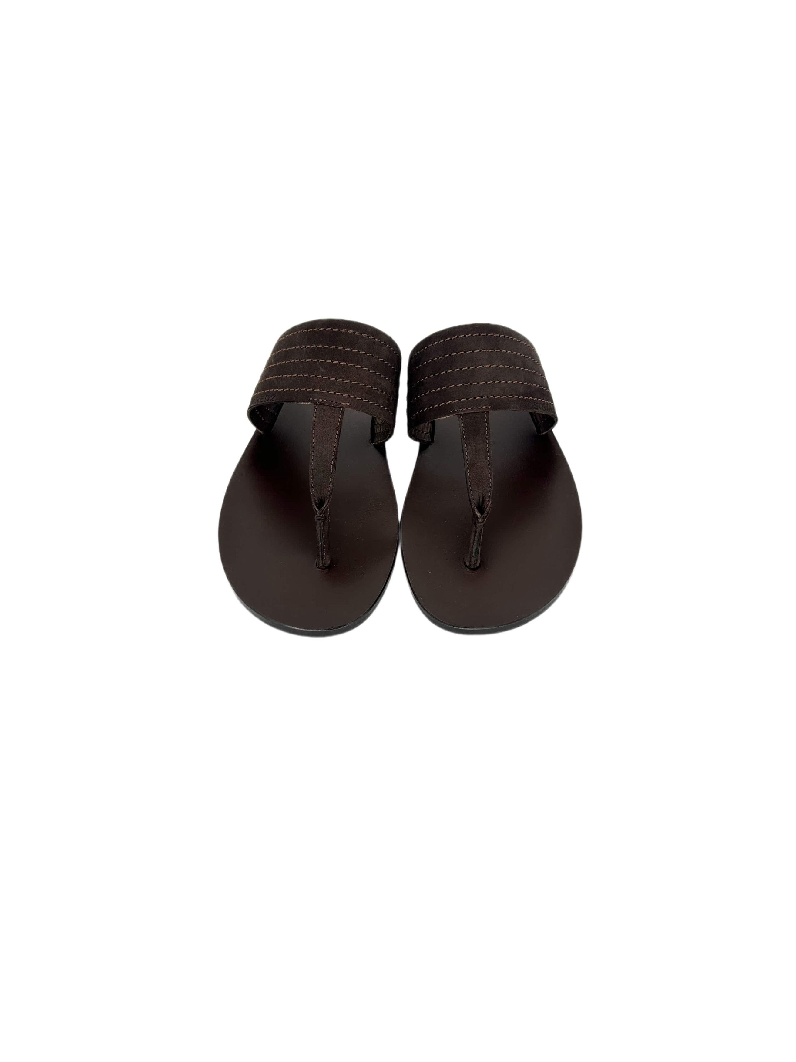 Dsquared2 DSQ2 Brown 'Grecian' Style Sandal With Stitch Detailing Size US 7 / EU 40 - 4 Thumbnail