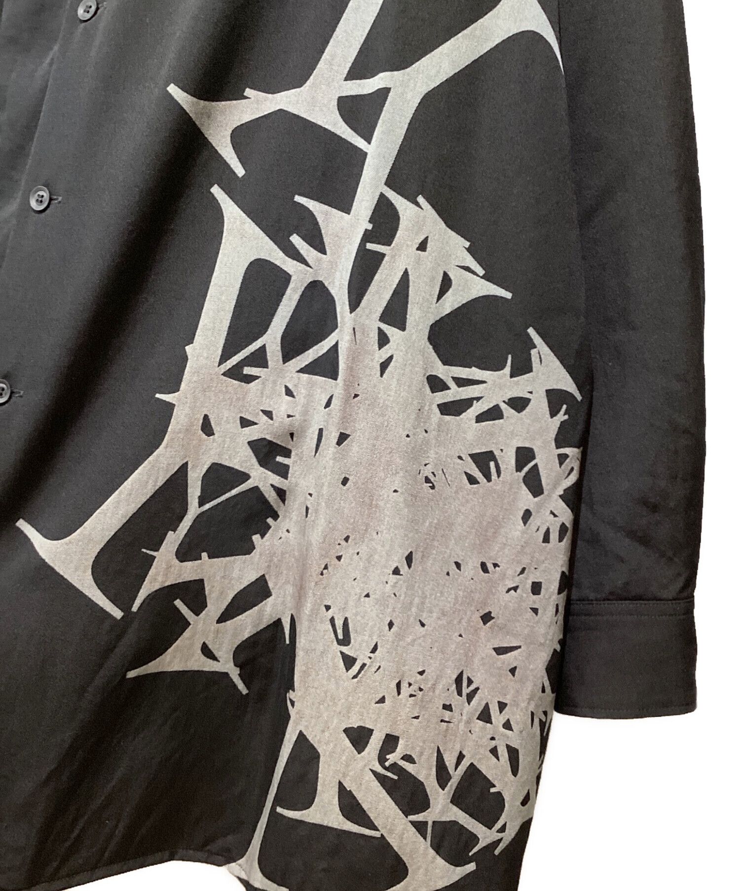Yohji Yamamoto Yohji Yamamoto pour homme 24SS YY discharge-dyed shirt Size US L / EU 52-54 / 3 - 8 Thumbnail