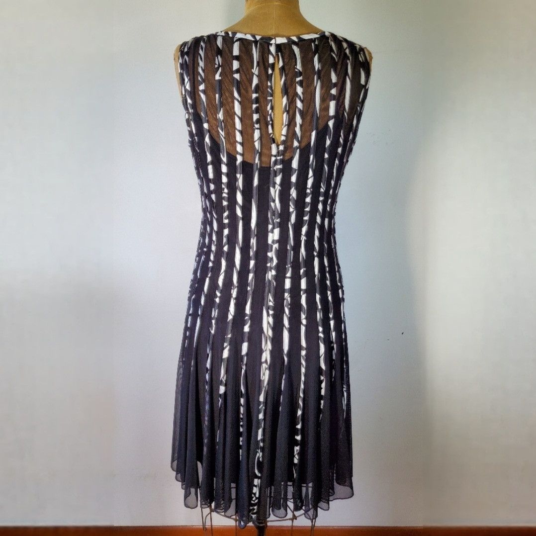 Other Xscape Size 14/XL Dress Black White Floral Stripe Sleeveless Size L / US 10 / IT 46 - 3 Thumbnail
