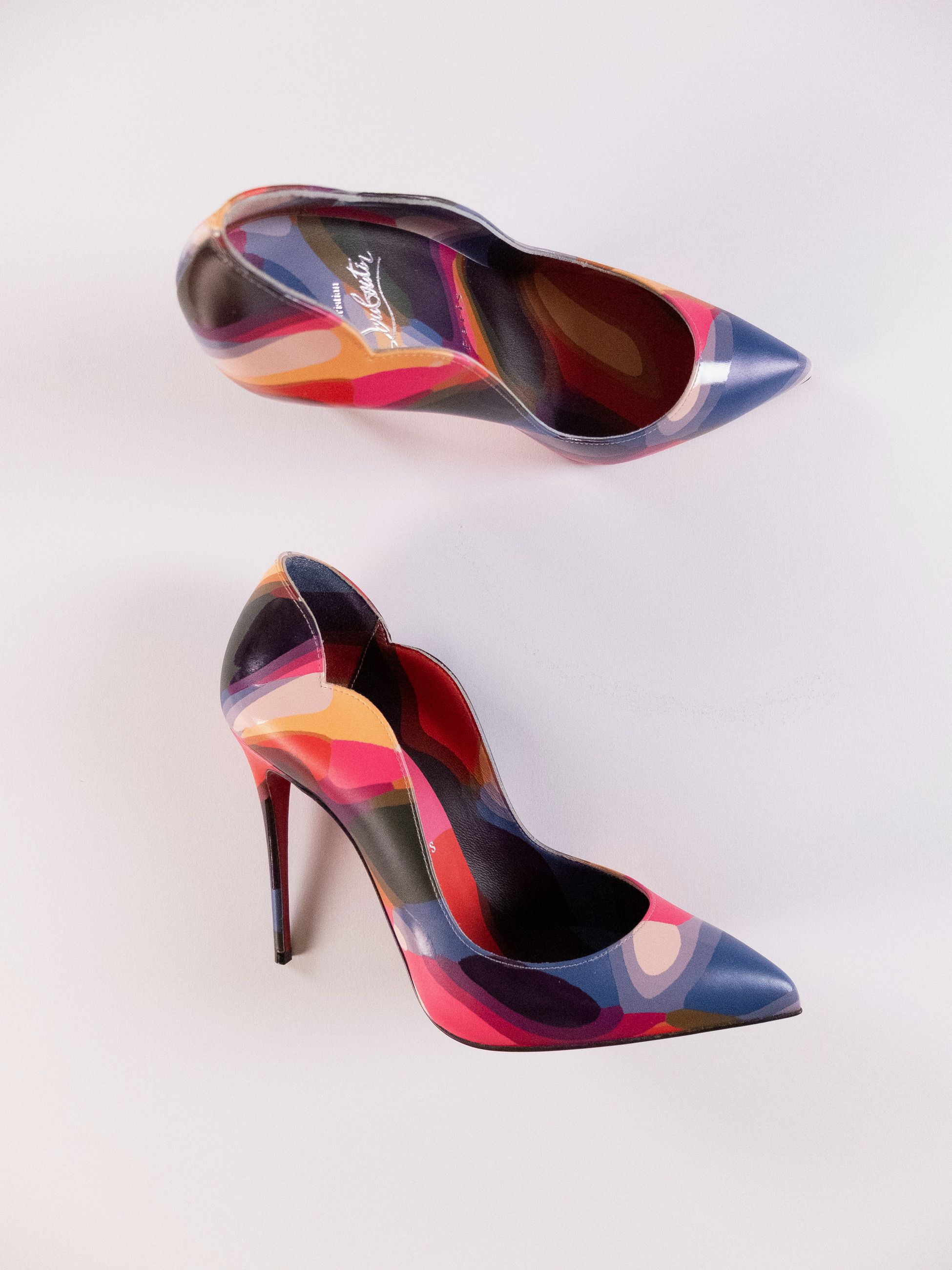 Christian Louboutin CHRISTIAN LOUBOUTIN Hot Chick printed leather pumps 7 37 Size US 6.5 / IT 36.5 - 5 Thumbnail