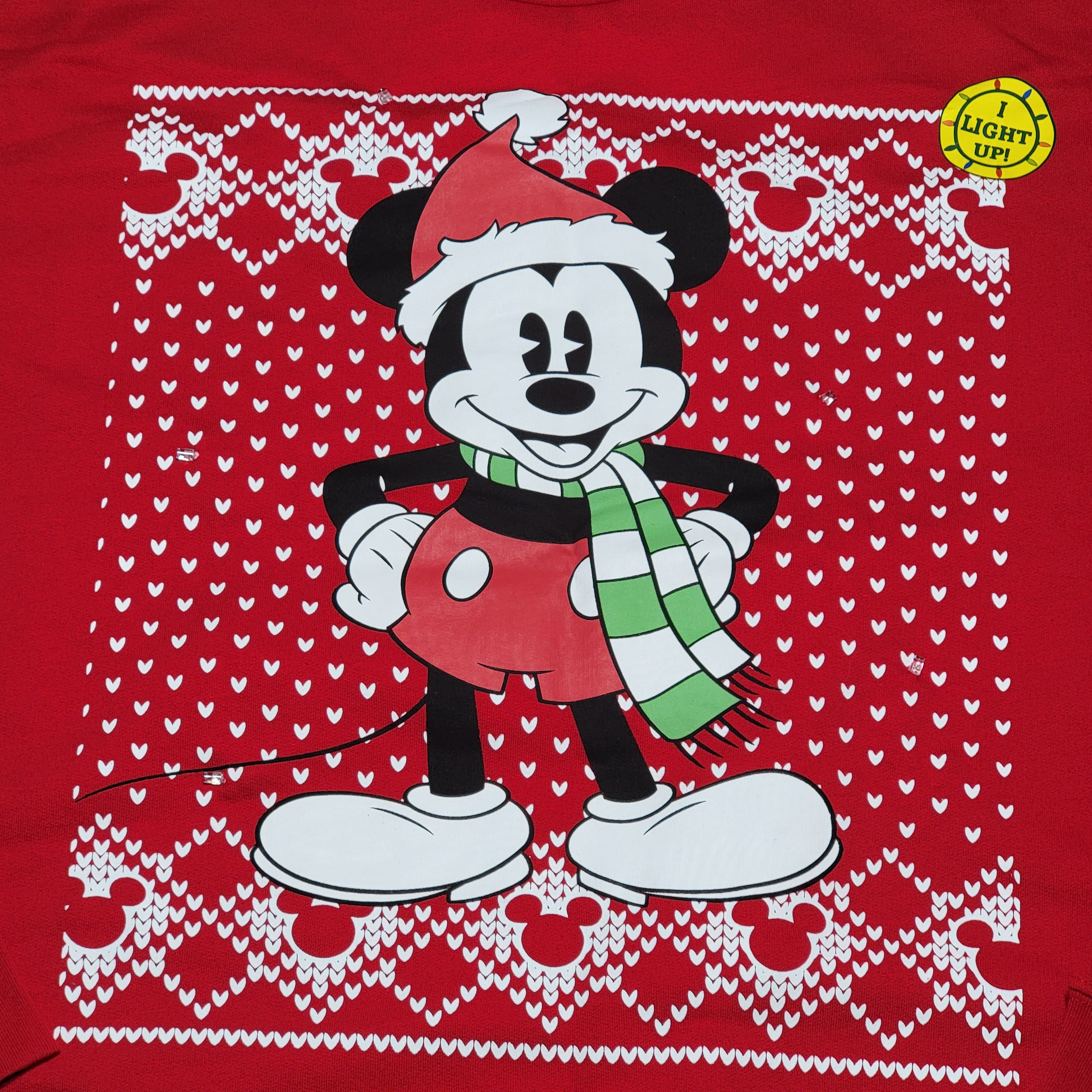Disney Disney M Mouse Christmas Unisex Sweatshirt w Lights- 3XL NWT Size 3XL / US 20-22 - 2 Thumbnail