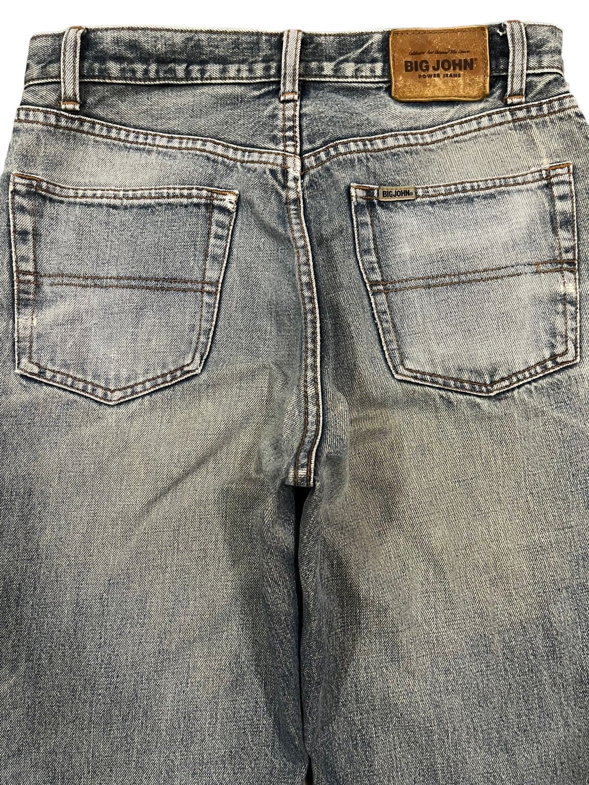 Big John Vintage 90s Big John Bleached Distress Style Jeans Size US 30 / EU 46 - 4 Thumbnail
