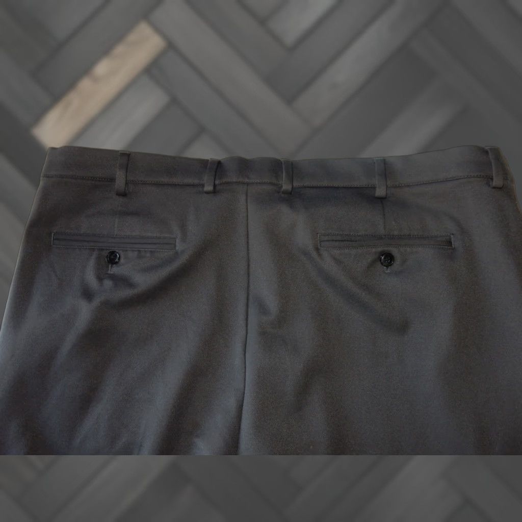 Vintage Greg Norman Men's Pants Size 40x30 Gray Chino Flat Front Polyester Men Size US 40 / EU 56 - 1 Thumbnail