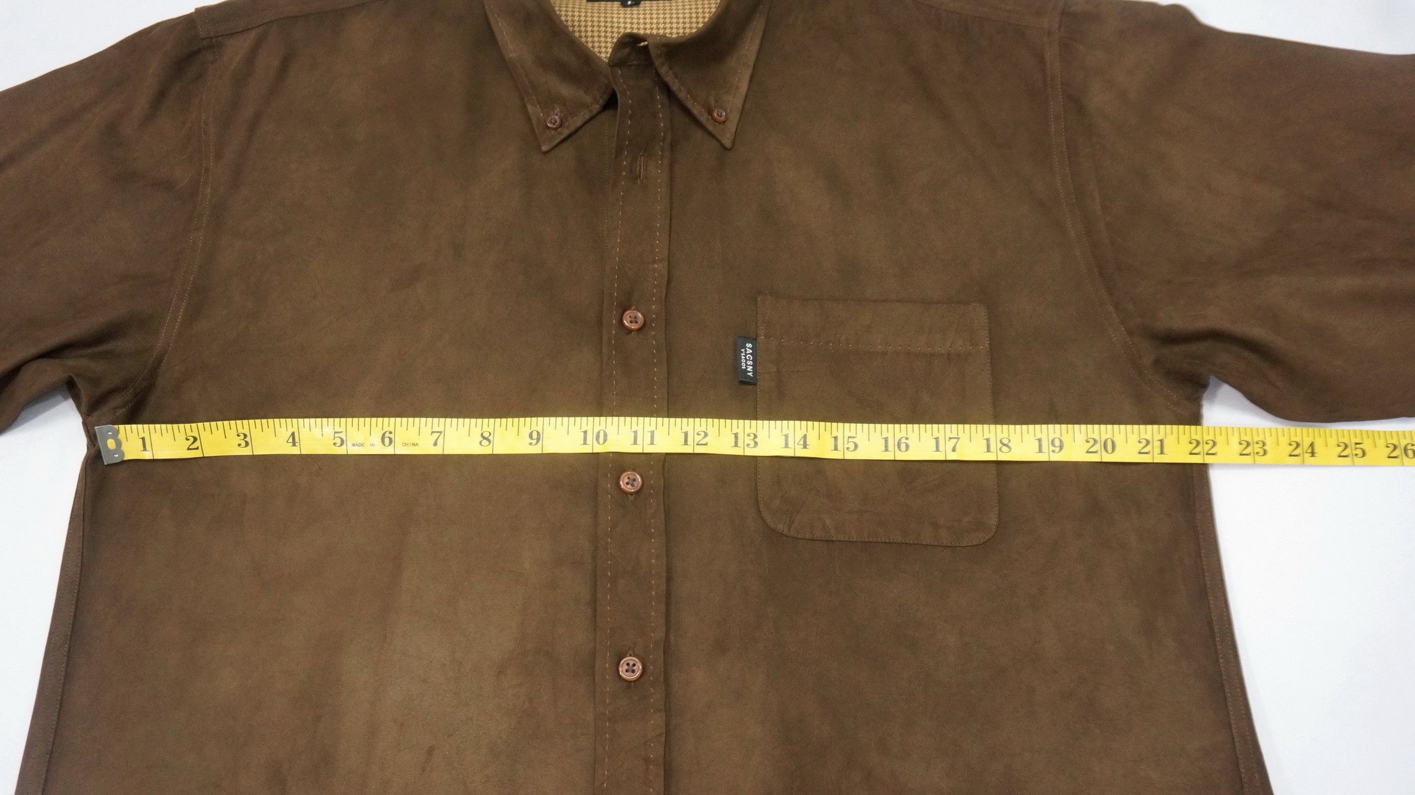 Japanese Brand Sacsny Y'SACCS Yohji Yamamoto Suede Feel Rayon Shirt Size US L / EU 52-54 / 3 - 7 Thumbnail