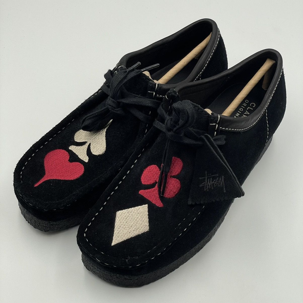 image of Clarks x Stussy Wallabees Shoes in Black, Men's (Size 8)