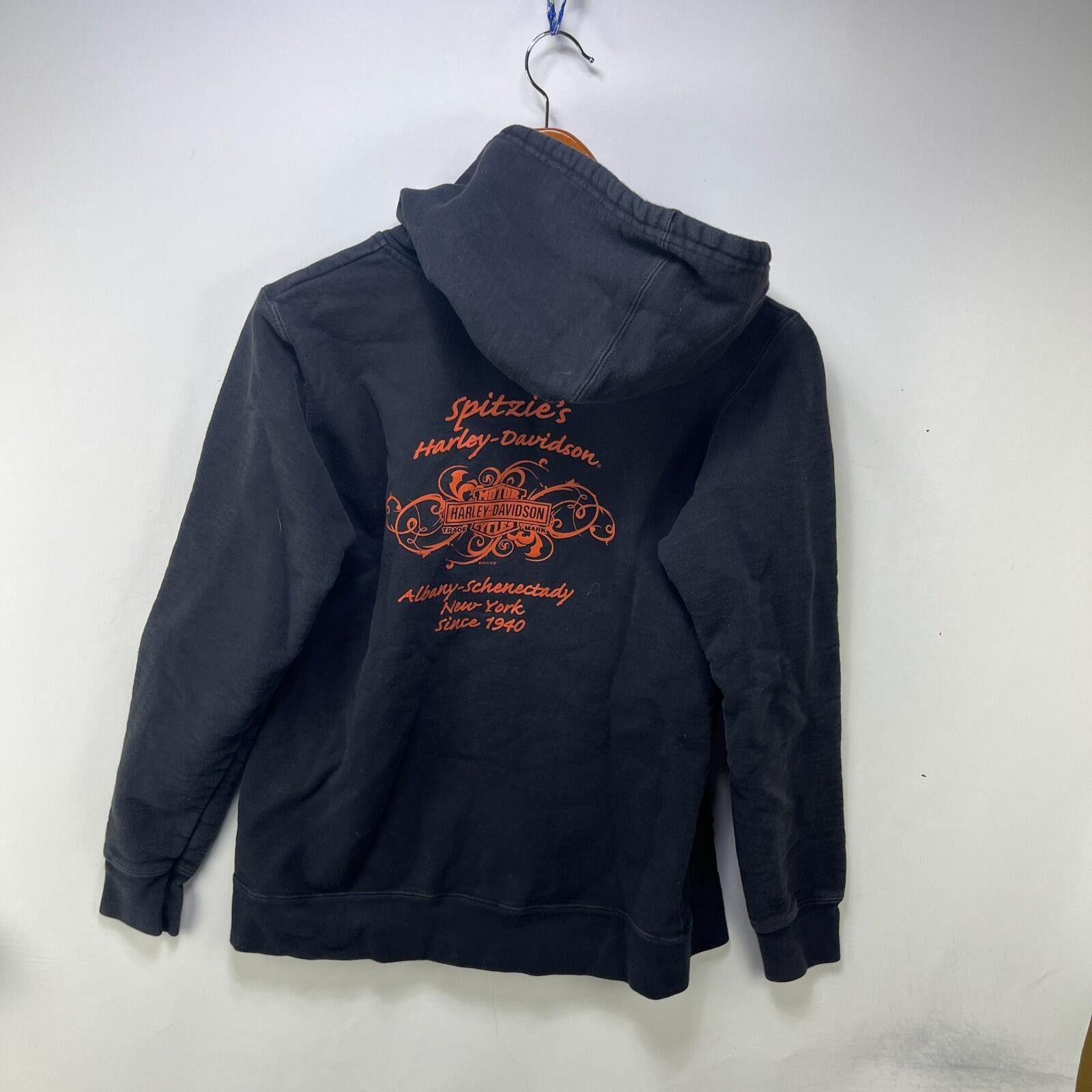 Harley Davidson Vintage Harley Davidson Embroidered Zip Up Hoodie Medium Size US M / EU 48-50 / 2 - 5 Thumbnail
