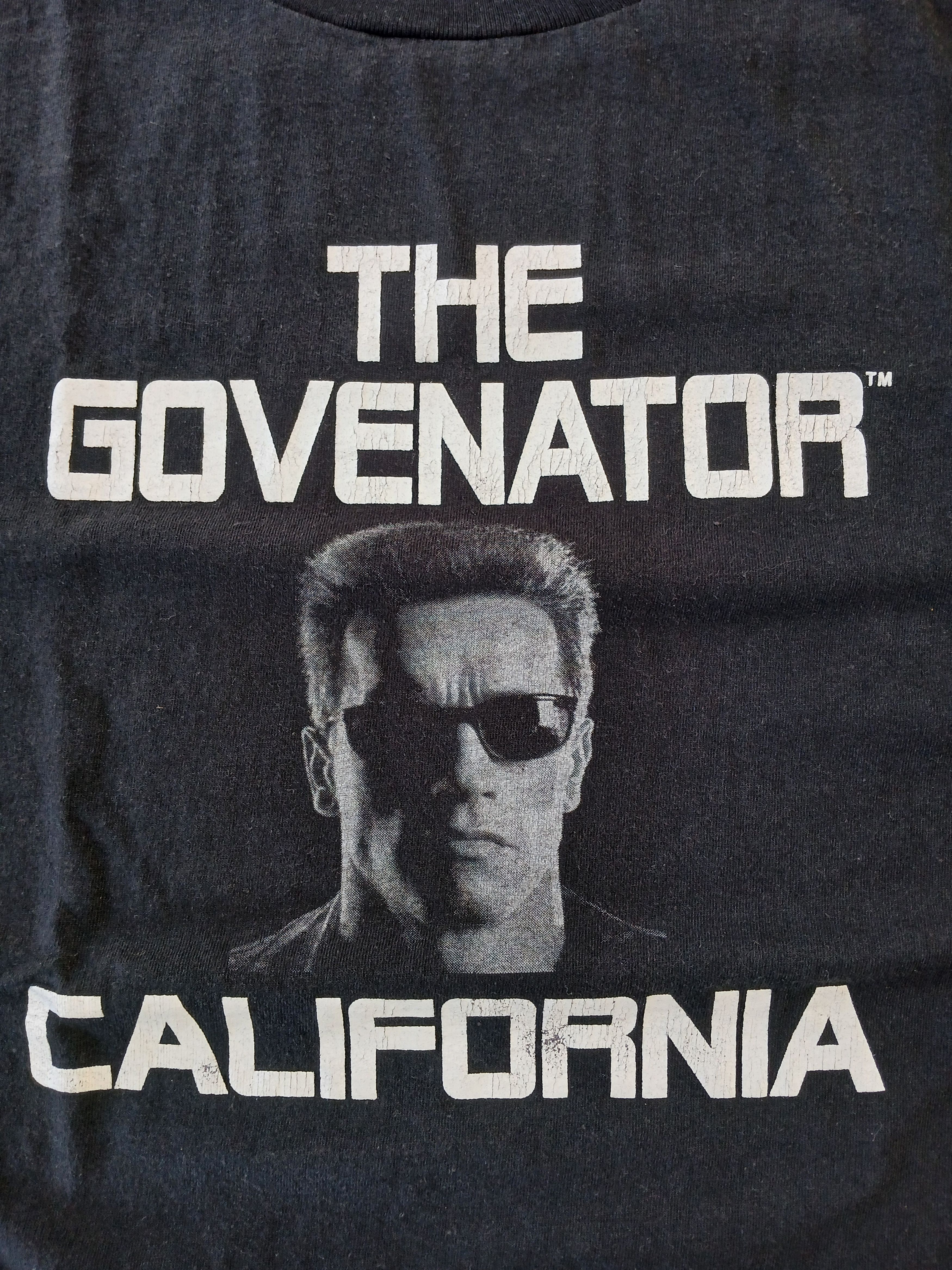 Delta × Vintage Vintage Govenator California Arnold Schwarzenegger Tshirt Size US XXL / EU 58 / 5 - 3 Thumbnail