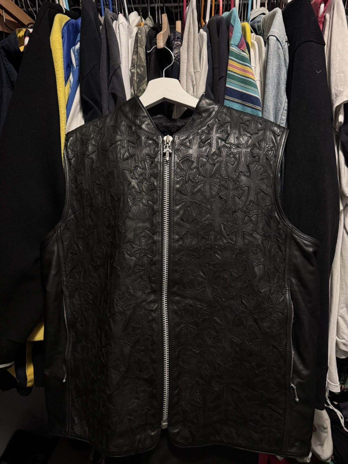 Chrome Hearts Fully loaded cross leather vest Size US M / EU 48-50 / 2 - 6 Thumbnail