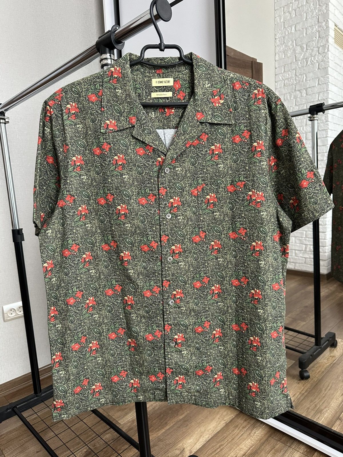 De Bonne Facture De Bonne Facture Convertible Collar Floral Shirt Button Up Size US L / EU 52-54 / 3 - 1 Thumbnail
