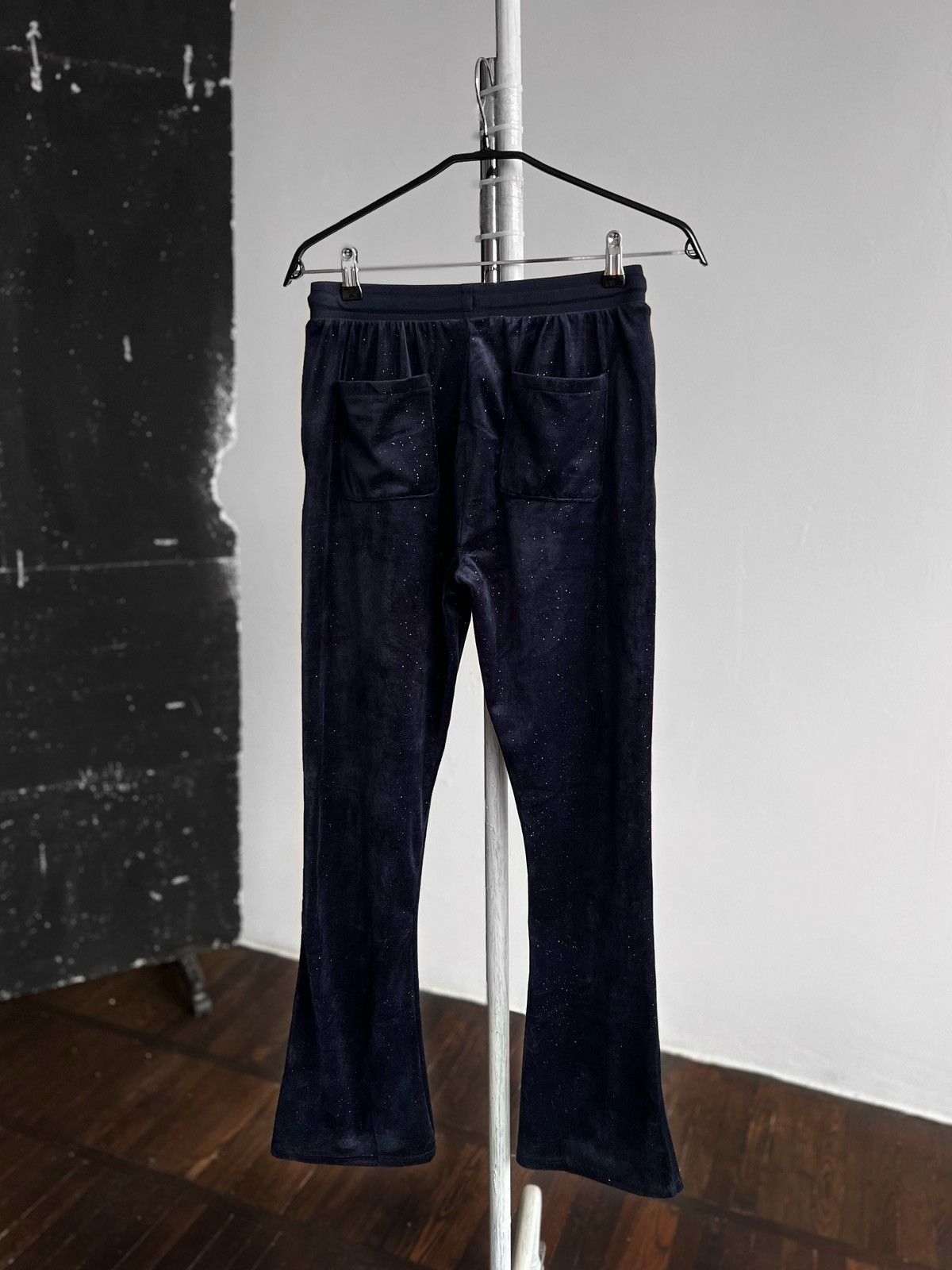 Juicy Couture × Juicy Couture Jeans Juicy Couture Womens Blue Velour Bootcut Pants Small Logo Size 27" / US 4 / IT 40 - 4 Thumbnail