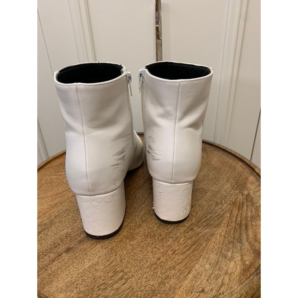 Shein SHEIN Women's White Ankle Booties Size 10 Block Heel Casual Size US 10 / IT 40 - 4 Thumbnail
