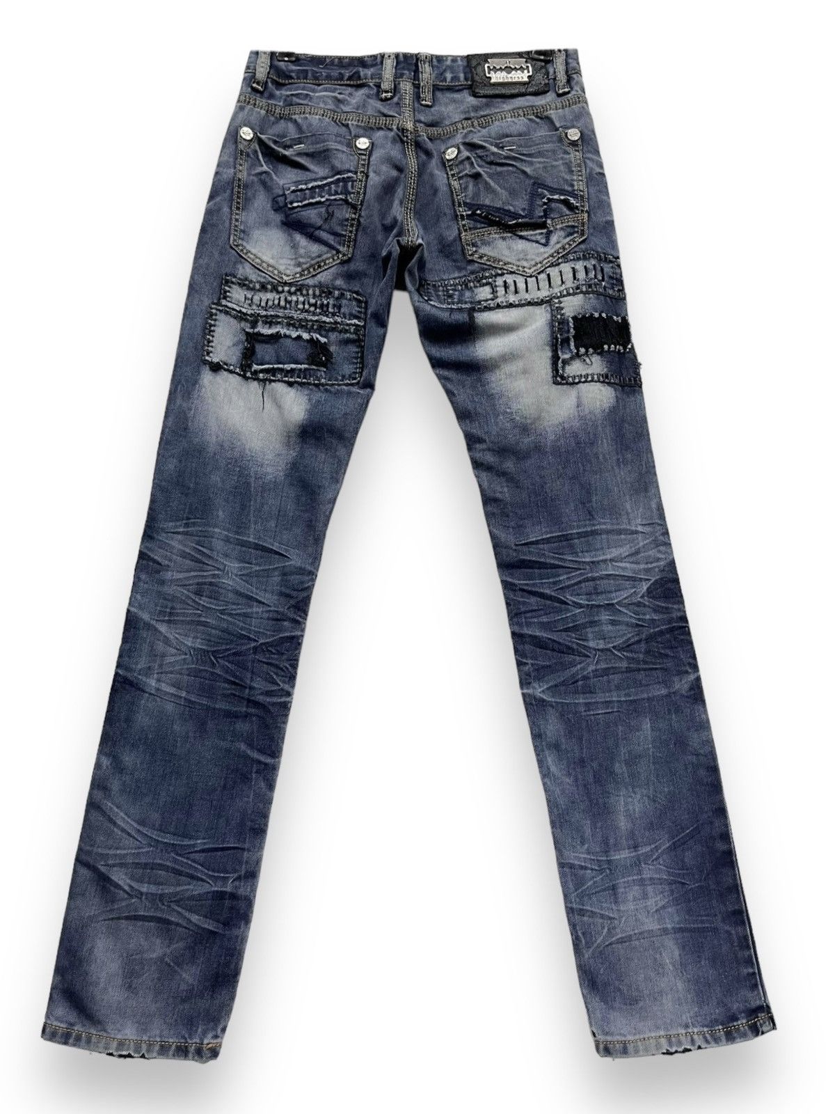 Other 🔥HIGHNESS Handmade Punk Grunge Boro Patchwork SlimFit Denim Size US 28 / EU 44 - 3 Thumbnail
