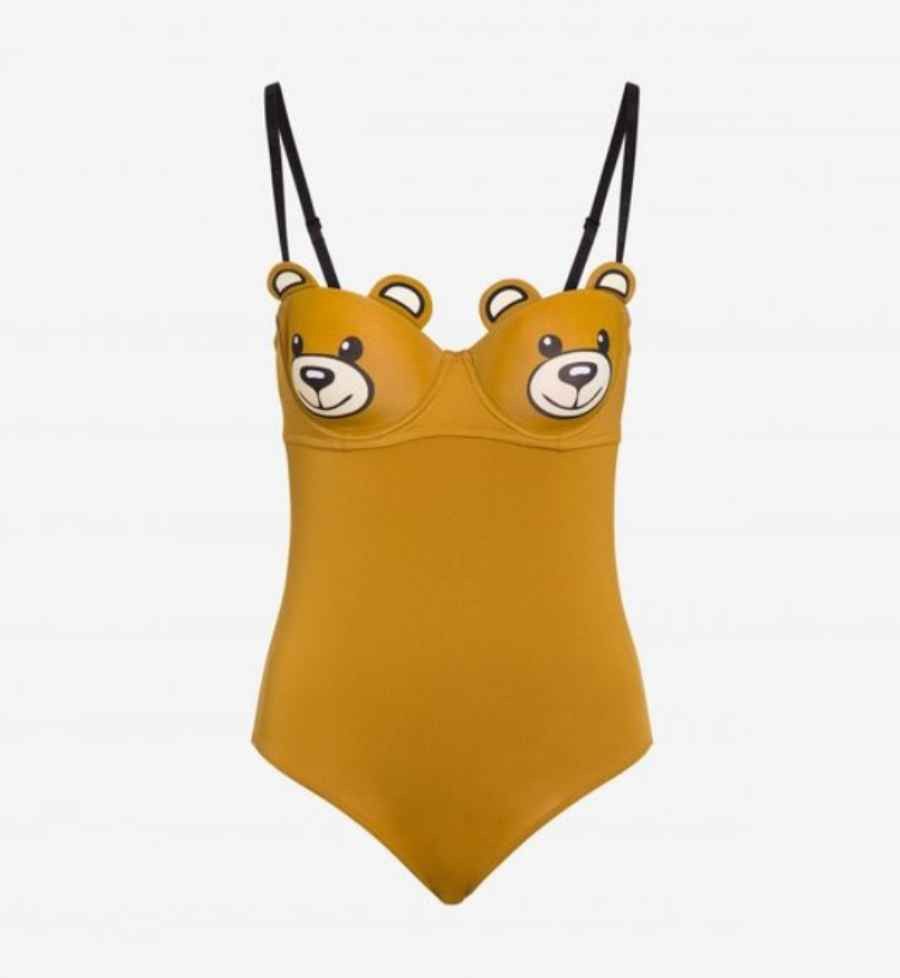 Moschino Moschino Bear Cub Bodysuit Nude Swimsuit Bra Beach Swimwear Size S / US 4 / IT 40 - 2 Thumbnail