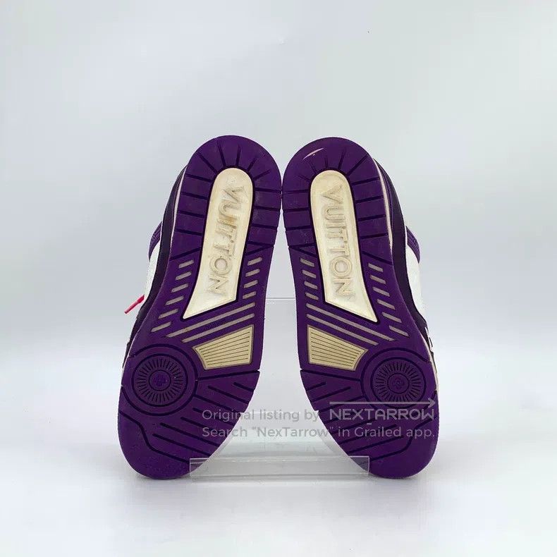 Louis Vuitton Louis Vuitton Trainer purple logo embossed lace-up casual Size US 7.5 / EU 40-41 - 5 Thumbnail