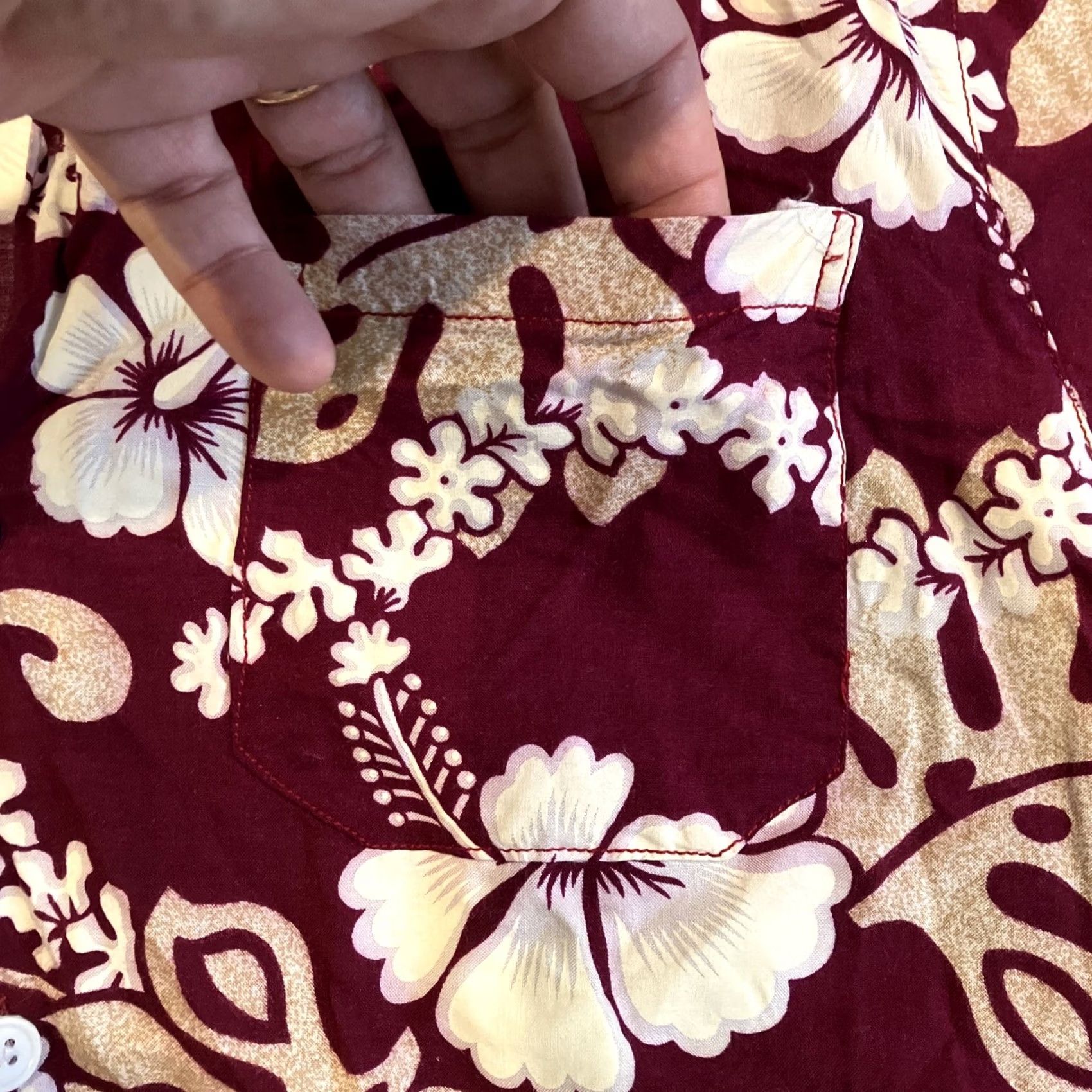 Vintage VINTAGE Kono Knot Hawaiian Shirt Maroon Floral Button-Down Rayon Large Mens L Short Sleeve Button Up Size US L / EU 52-54 / 3 - 2 Thumbnail