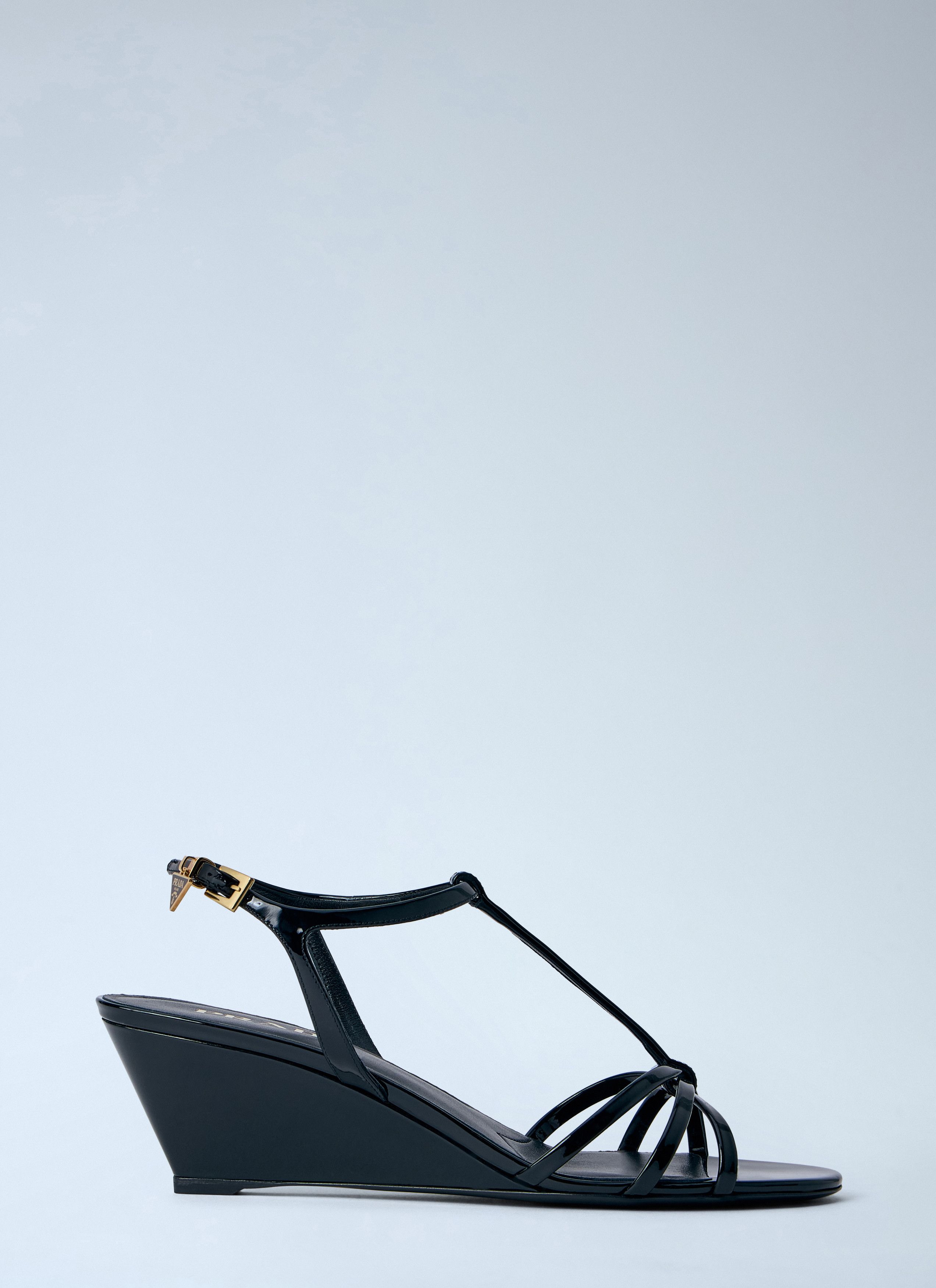 Prada Strappy Wedge Sandals Size US 7 / IT 37 - 1 Thumbnail