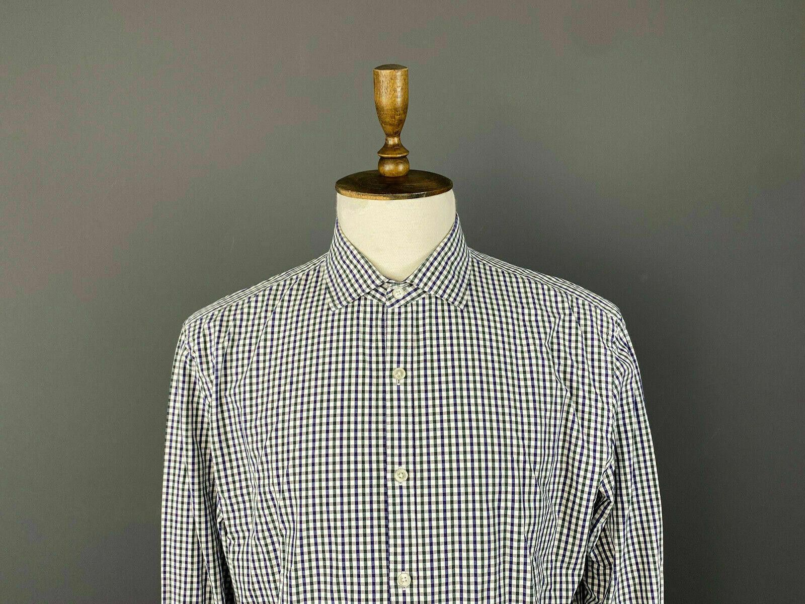 Designer Men Boggi Milano Multicolor Check Cotton Shirt Size XL Size US XL / EU 56 / 4 - 2 Thumbnail