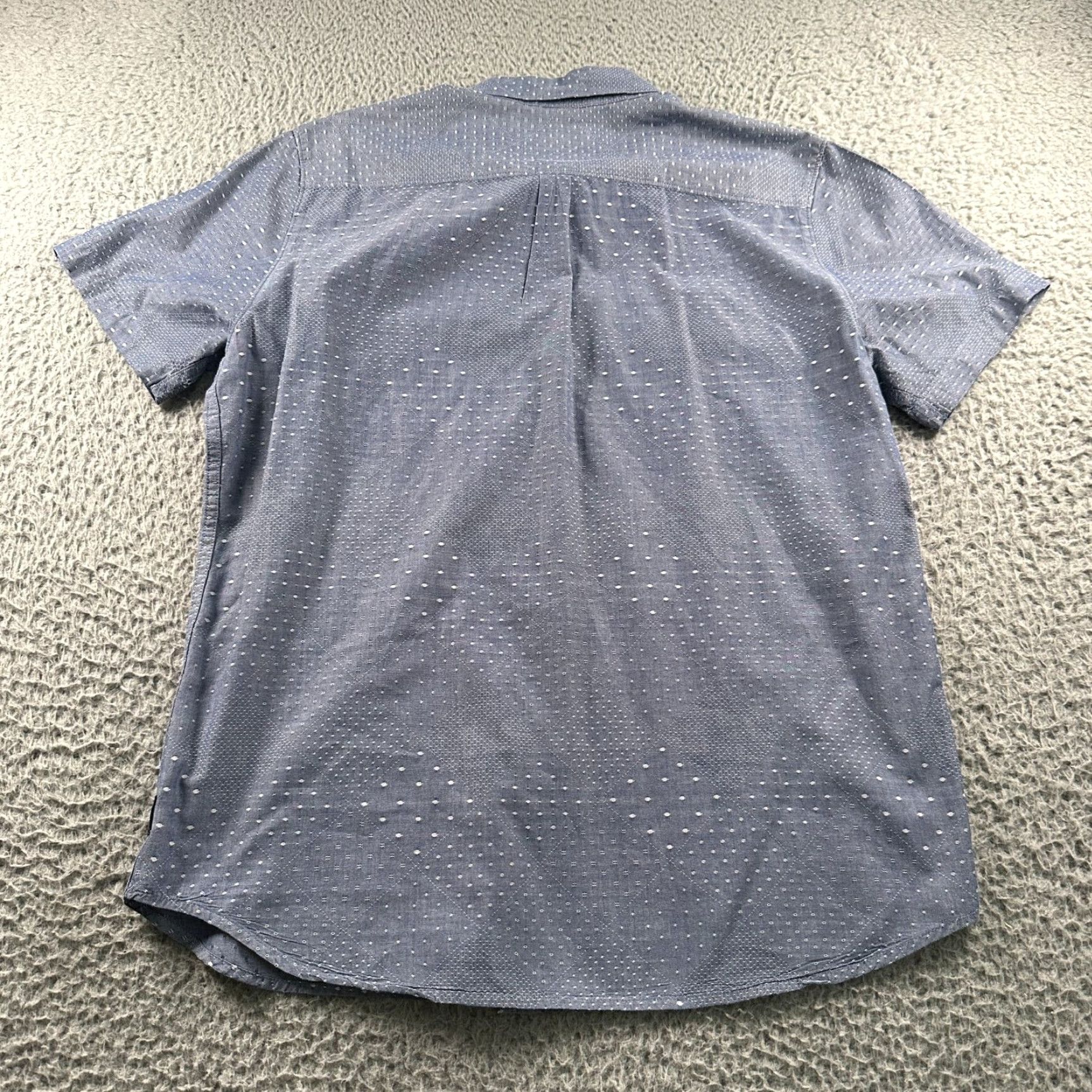 Roark The Roark Revival Shirt Mens M Short Sleeve Button Down Pocket Blue Polka Dot Cotton Size US M / EU 48-50 / 2 - 5 Thumbnail
