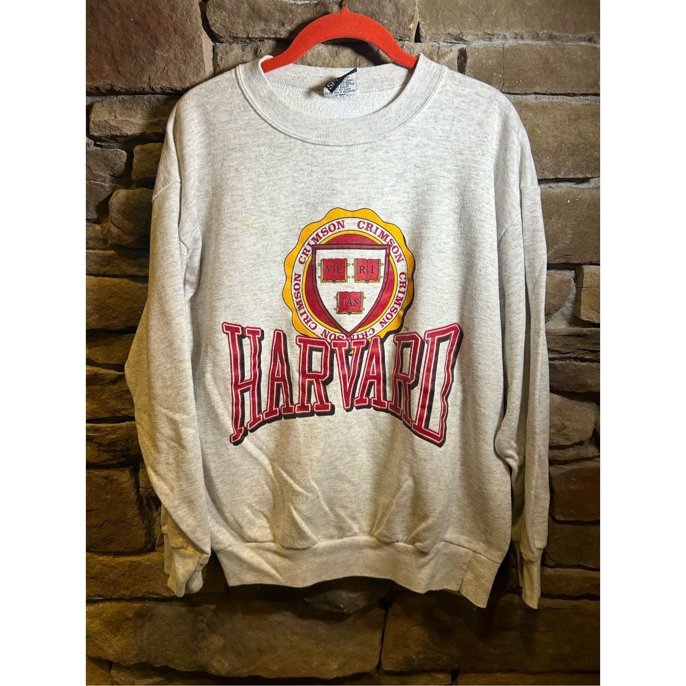 Vintage Fits L - vintage 1990s university Harvard College sweatshirt Size US L / EU 52-54 / 3 - 1 Thumbnail