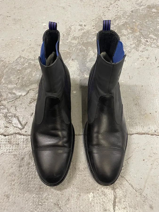 Vintage × Yohji Yamamoto AW2012 Yohji Yamamoto Black Hybrid Chelsea Leather Boots Size US 9.5 / EU 42-43 - 2 Thumbnail