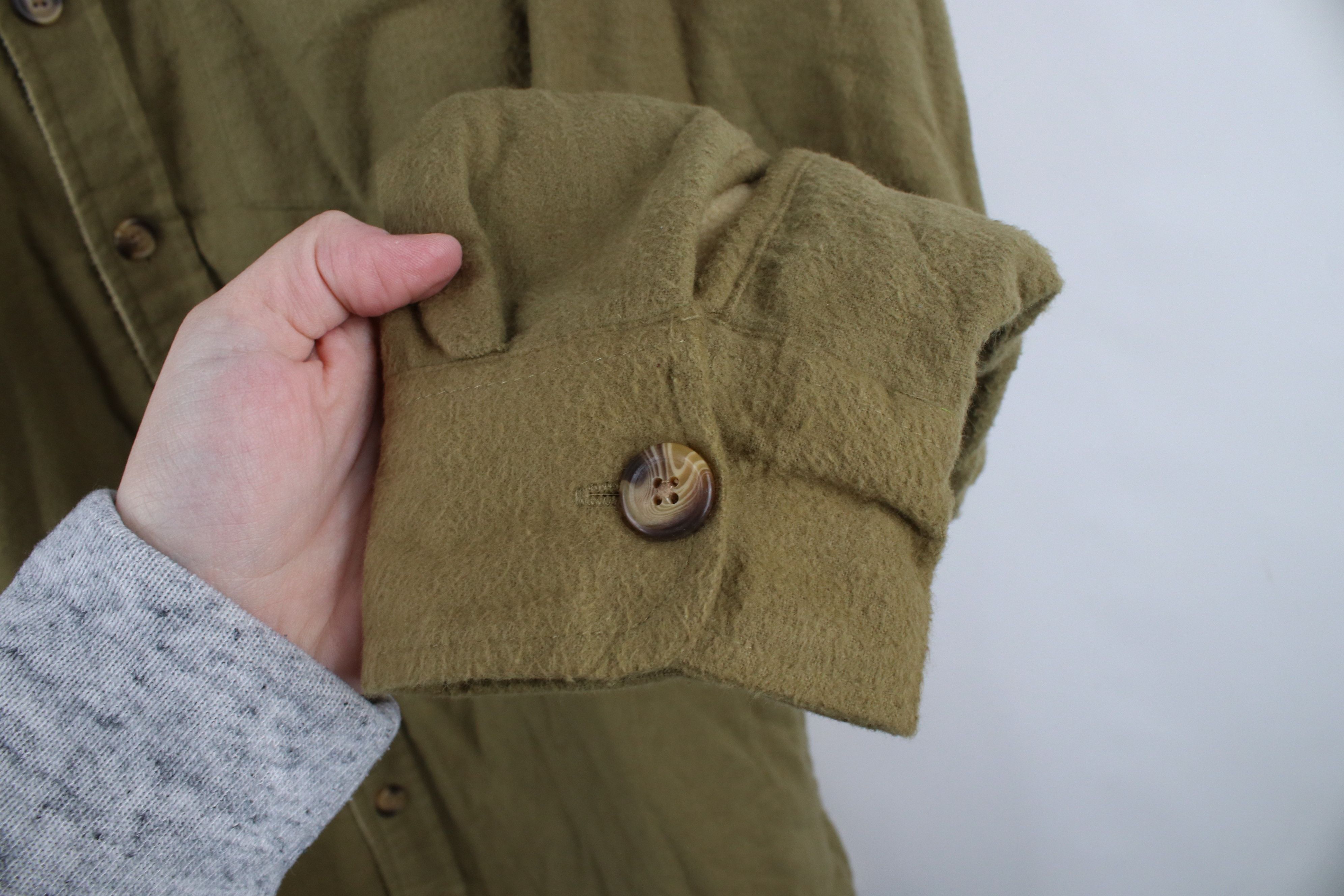 Vintage Vintage 90s Streetwear Chamois Cloth Button Shirt Jacket Size US XL / EU 56 / 4 - 7 Thumbnail
