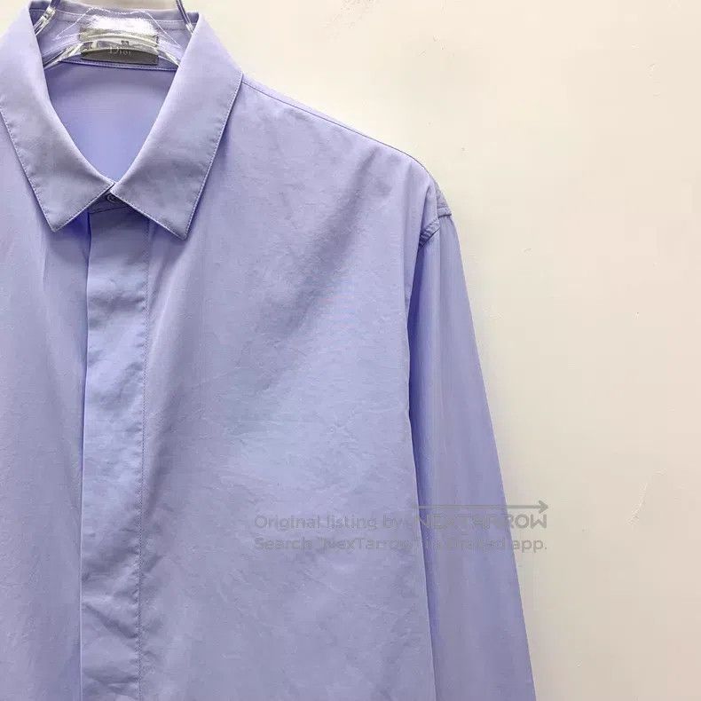 Dior Dior Size 38 Blue bee embroidery cotton lapel long-sleeved Size US XXS / EU 40 - 3 Thumbnail