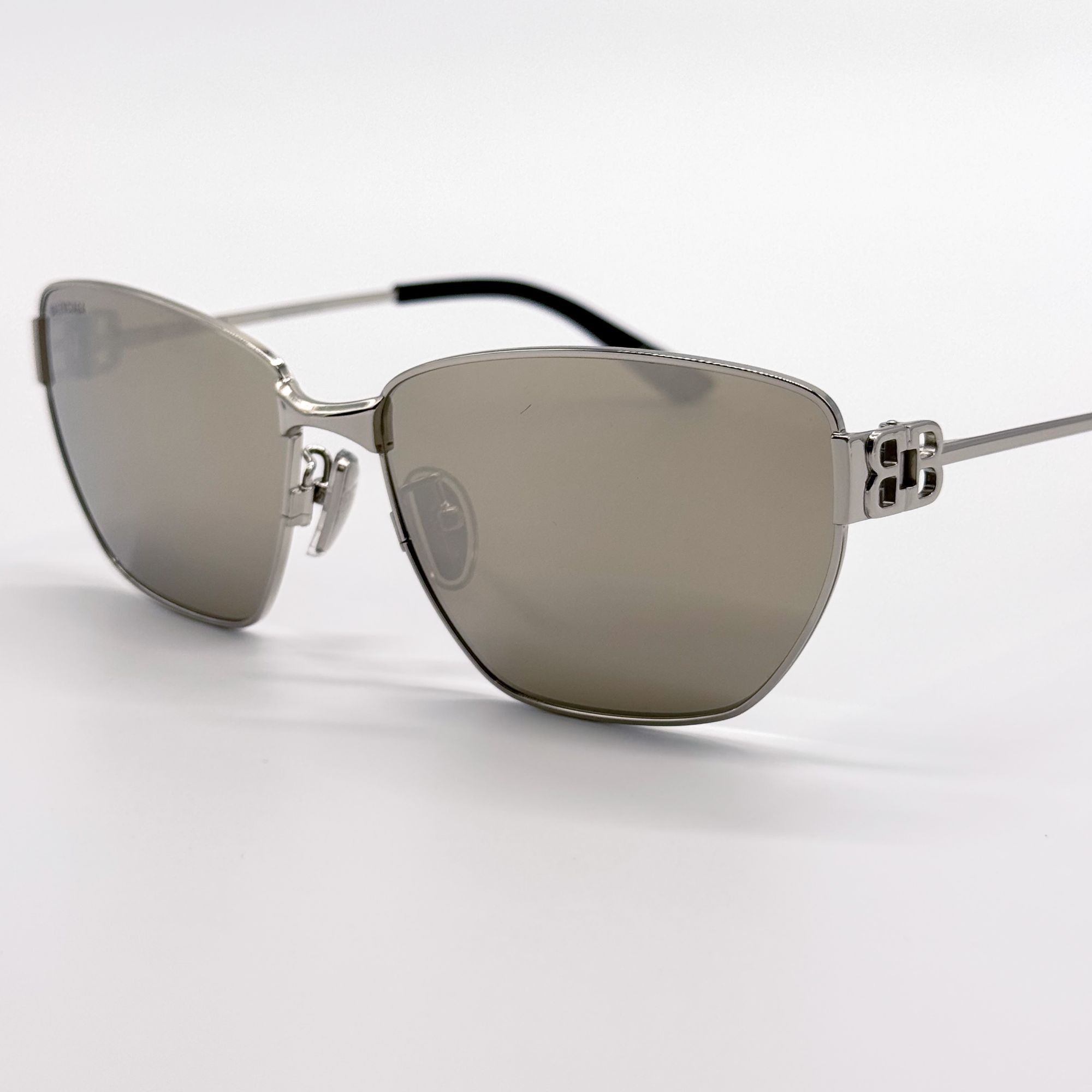 Balenciaga NEW BALENCIAGA BB0337SK 006 SUNGLASSES SILVER WOMEN EYEWEAR Size ONE SIZE - 5 Thumbnail