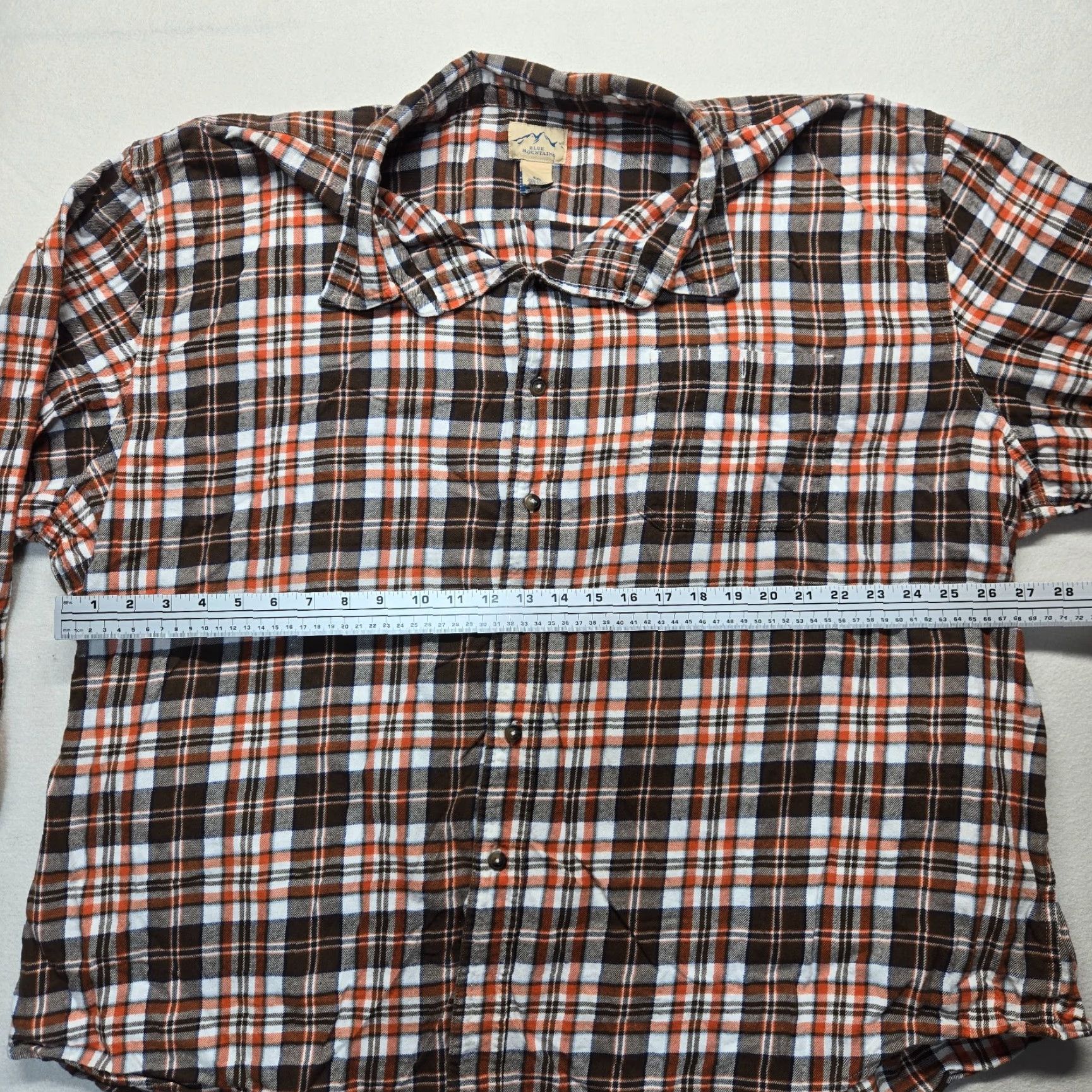 The Mountain Blue Mountain Shirt Men's 4XL Multicolor Plaid Flannel Long Sleeve Button-Up Pocket Blue Mountain Shirt Size US XXL / EU 58 / 5 - 3 Thumbnail